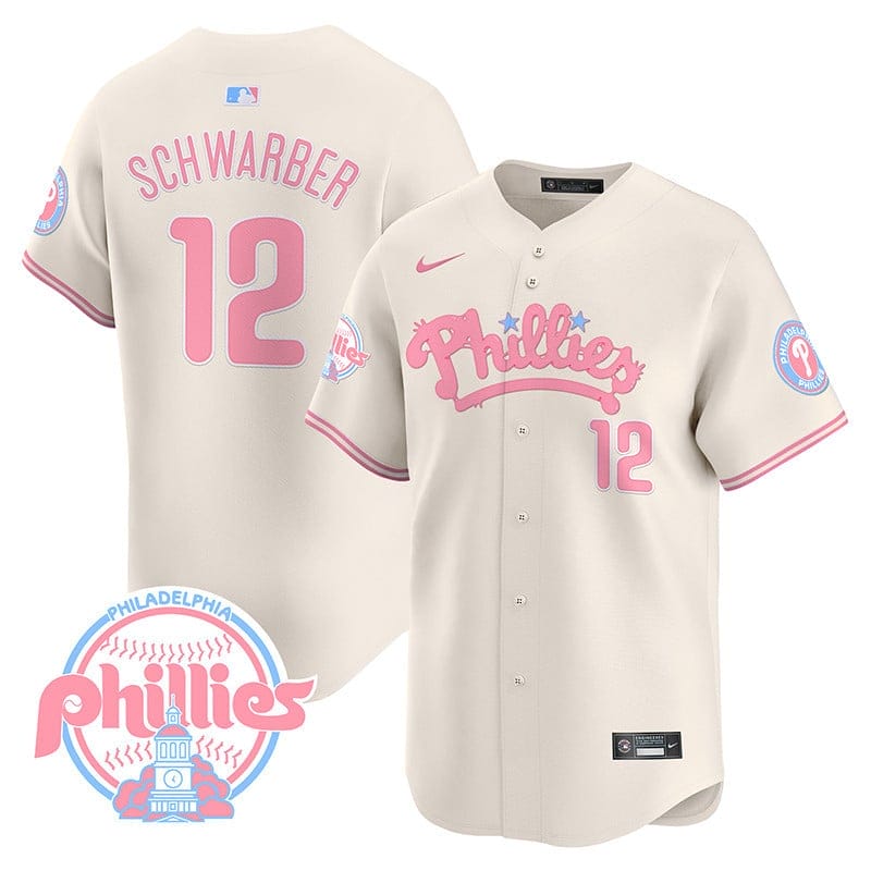 Phillies Bubblegum Pink Vapor Premier Limited Jersey - All Stitched - Image 25