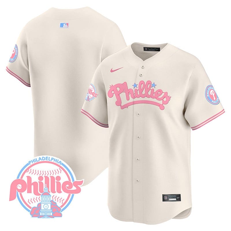 Phillies Bubblegum Pink Vapor Premier Limited Jersey - All Stitched - Image 27