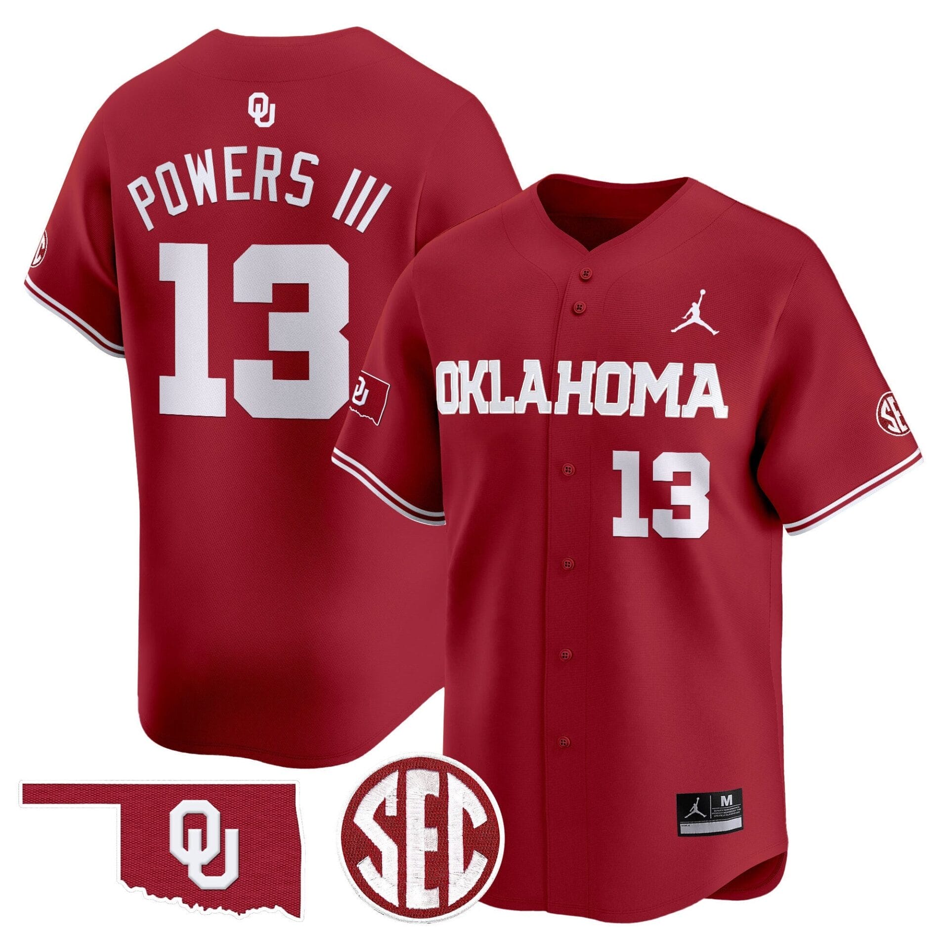 Oklahoma Sooners 2024 Vapor Premier Limited Jersey - SEC Patch - All Stitched - Image 5