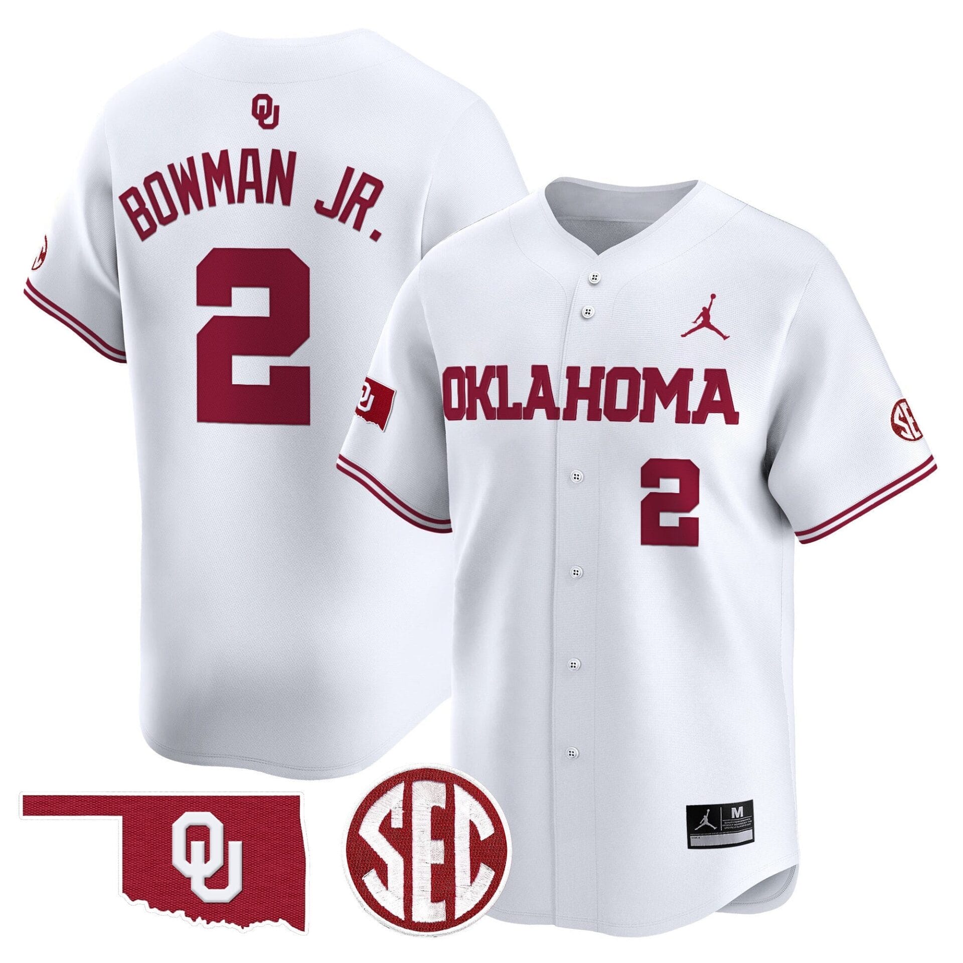 Oklahoma Sooners 2024 Vapor Premier Limited Jersey - SEC Patch - All Stitched - Image 8