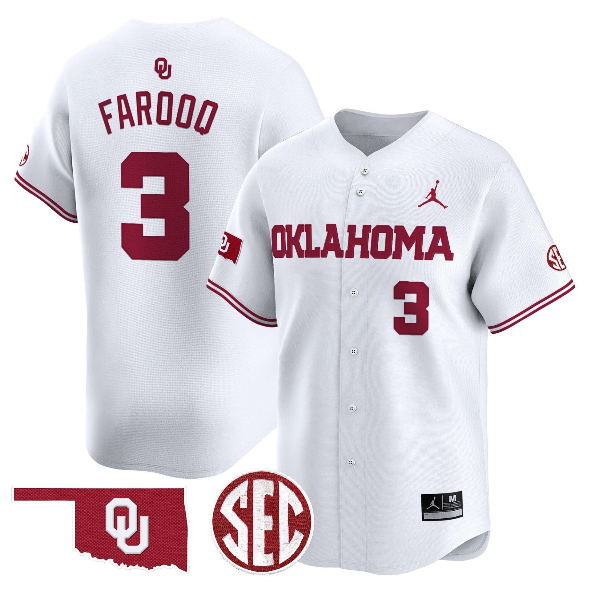 Oklahoma Sooners 2024 Vapor Premier Limited Jersey - SEC Patch - All Stitched - Image 10