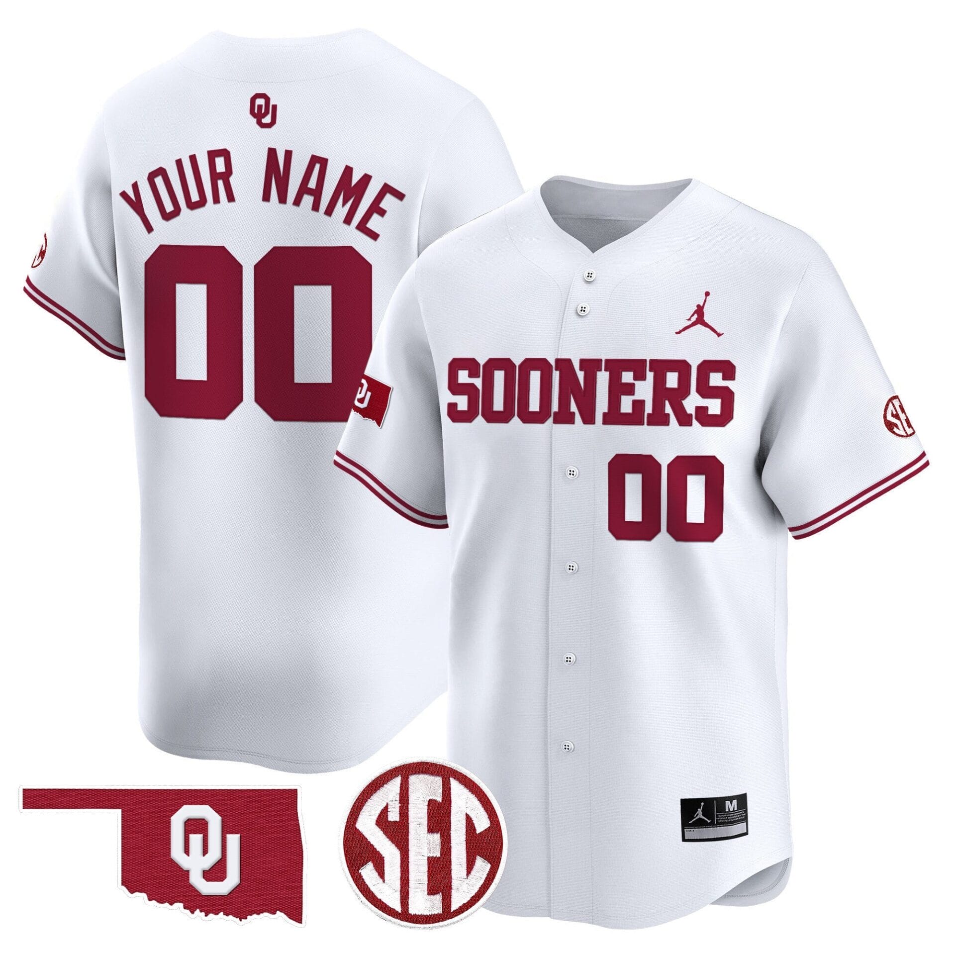 Oklahoma Sooners 2024 Vapor Premier Limited Custom Jersey V2 - SEC Patch - All Stitched - Image 2
