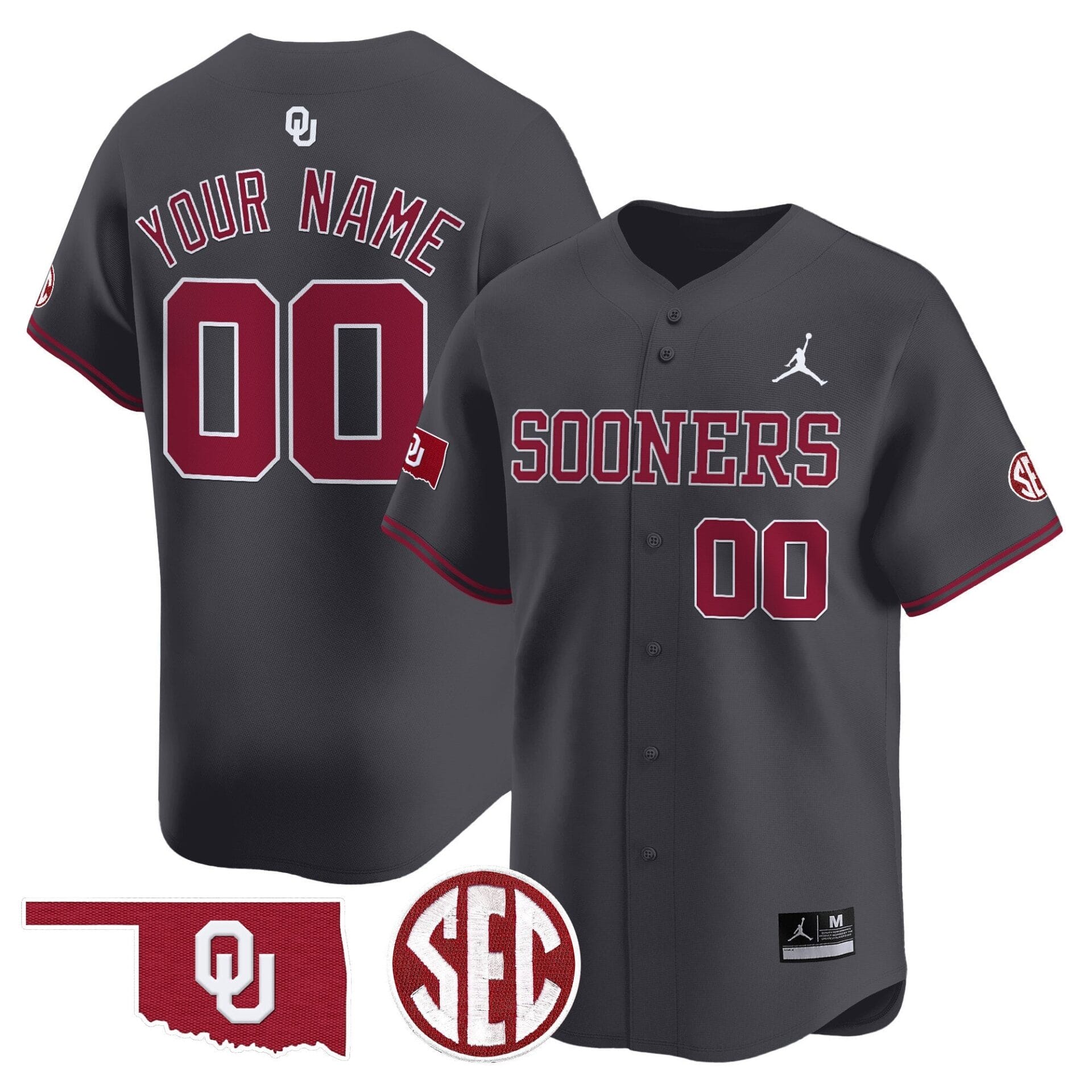 Oklahoma Sooners 2024 Vapor Premier Limited Custom Jersey V2 - SEC Patch - All Stitched - Image 4