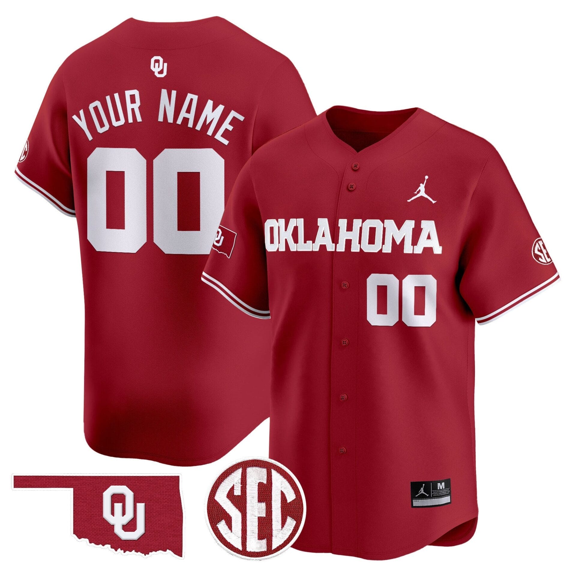 Oklahoma Sooners 2024 Vapor Premier Limited Custom Jersey - SEC Patch - All Stitched