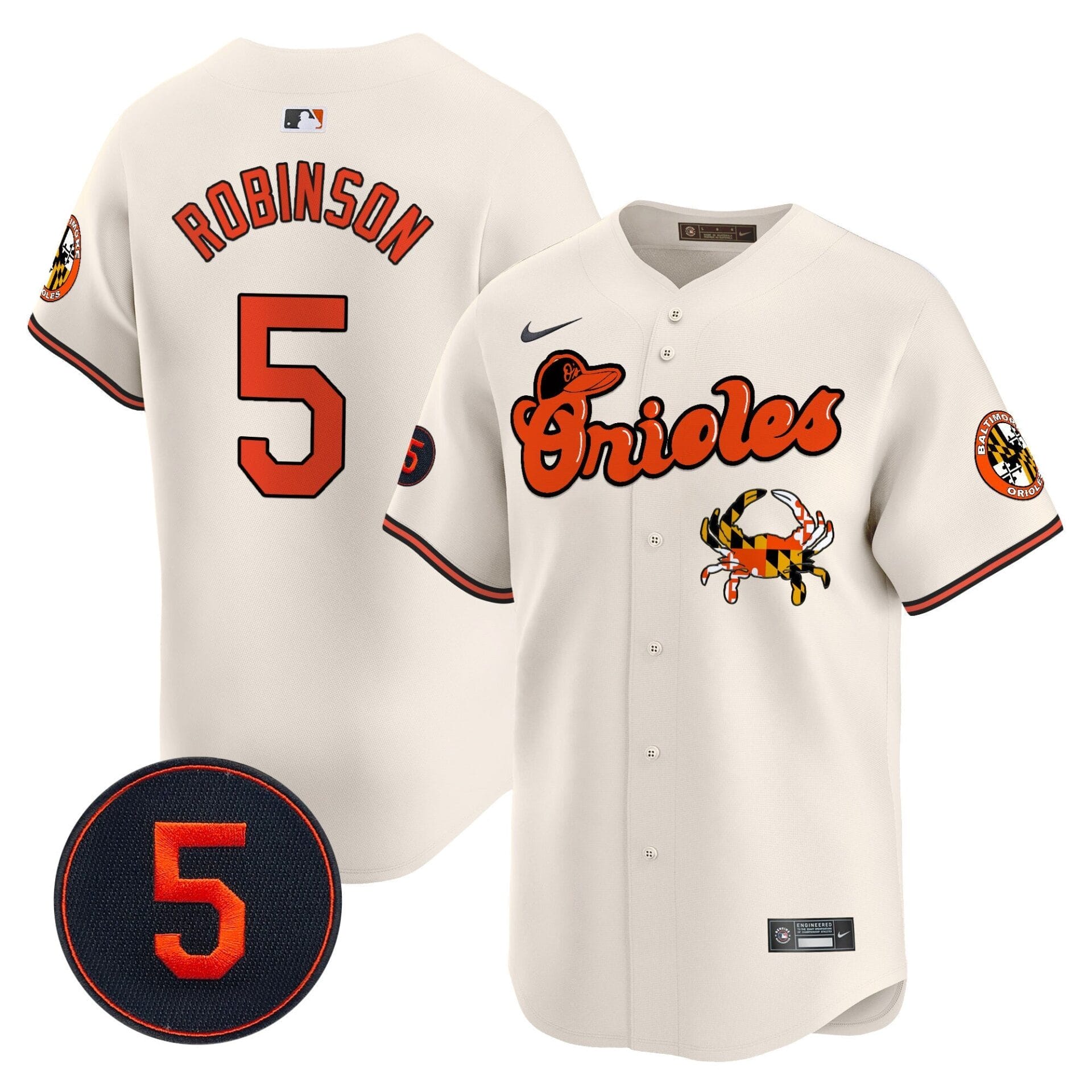 Baltimore Orioles Robinson Patch Vapor Premier Limited Jersey V6 - All Stitched - Image 2