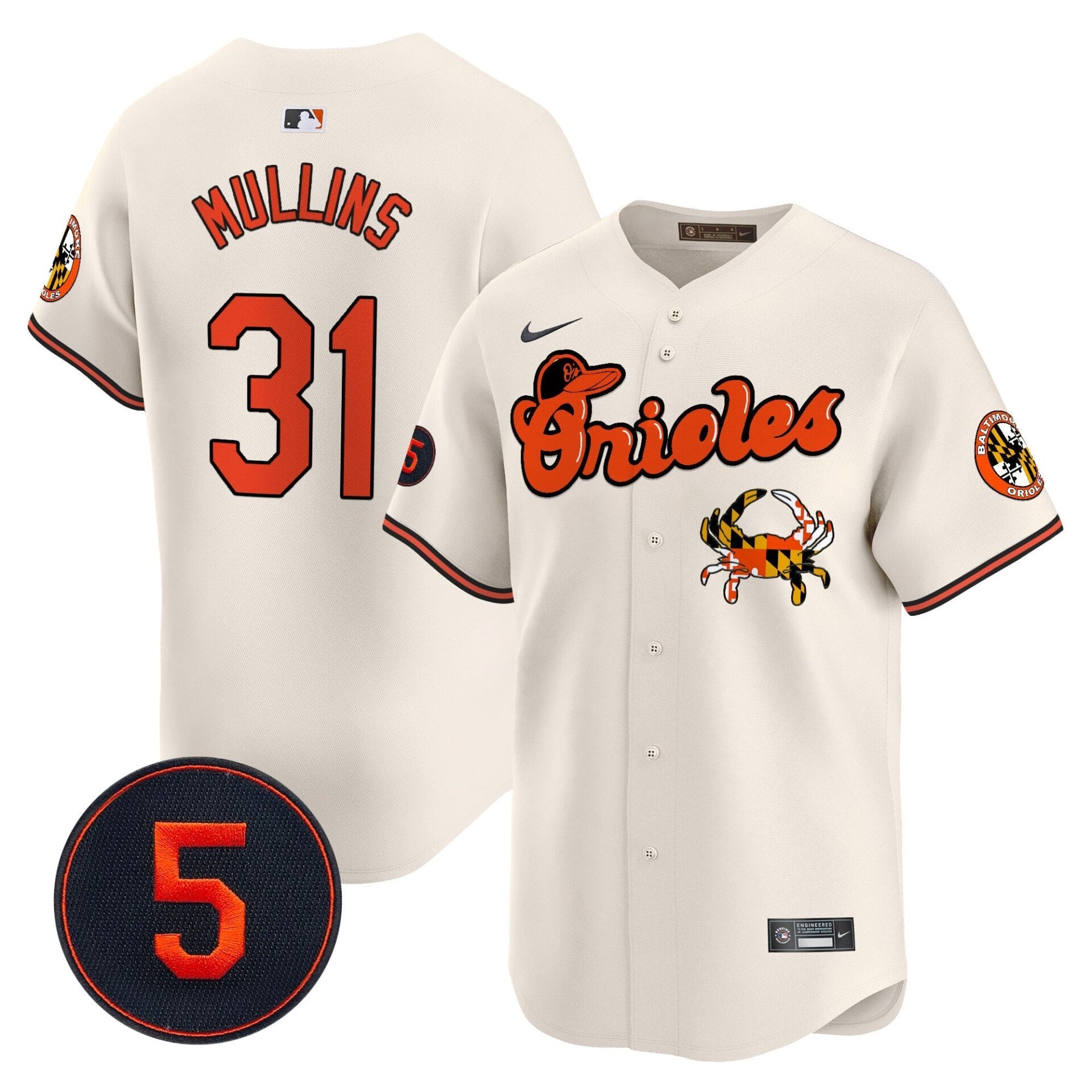 Baltimore Orioles Robinson Patch Vapor Premier Limited Jersey V6 - All Stitched - Image 4