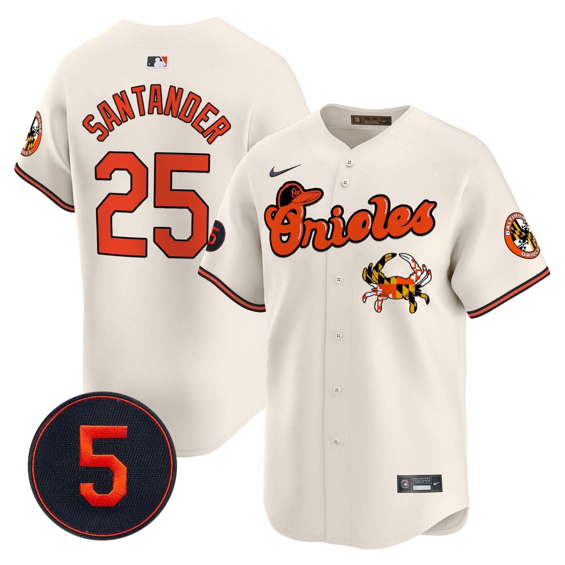 Baltimore Orioles Robinson Patch Vapor Premier Limited Jersey V6 - All Stitched - Image 5