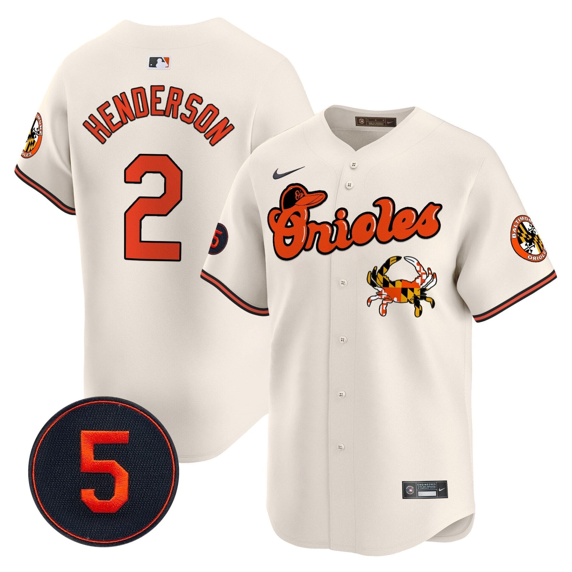 Baltimore Orioles Robinson Patch Vapor Premier Limited Jersey V6 - All Stitched - Image 7