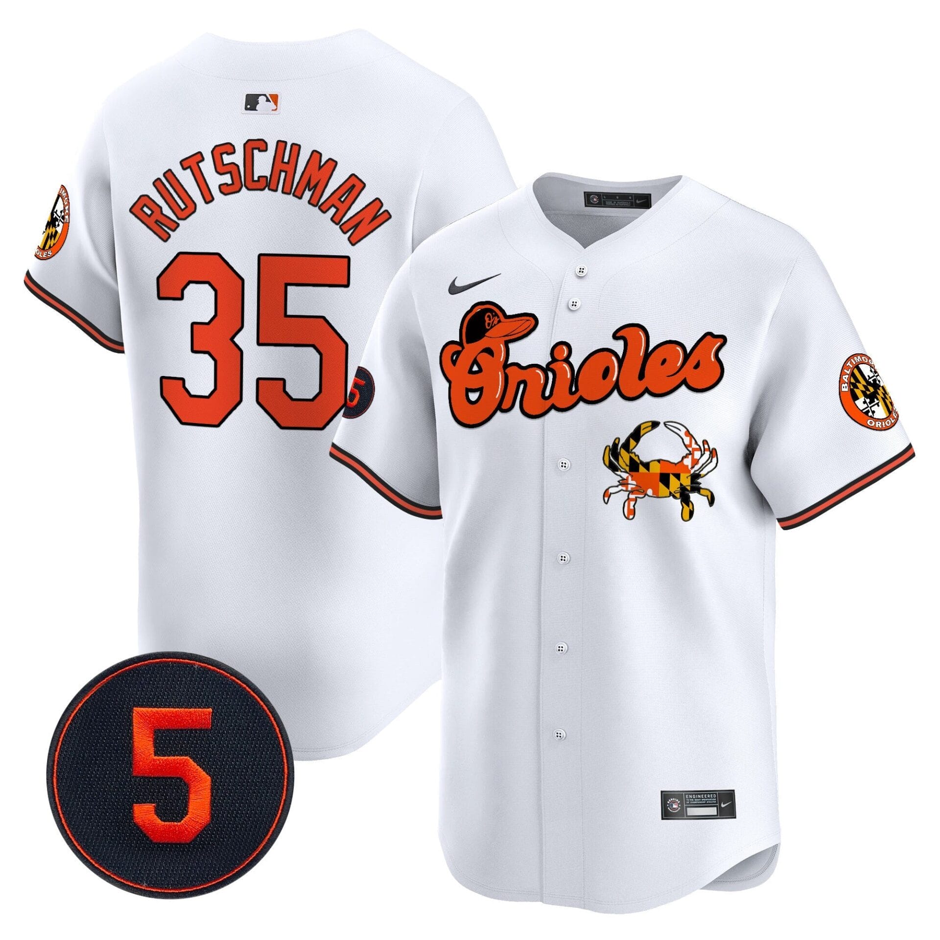 Baltimore Orioles Robinson Patch Vapor Premier Limited Jersey V6 - All Stitched - Image 9