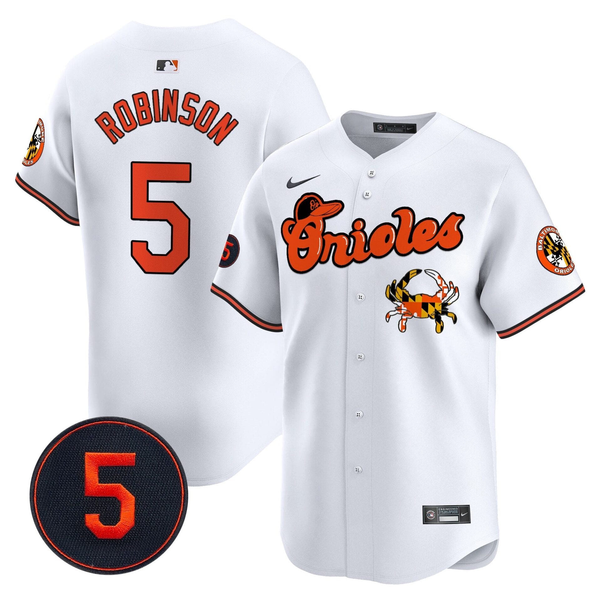 Baltimore Orioles Robinson Patch Vapor Premier Limited Jersey V6 - All Stitched - Image 10
