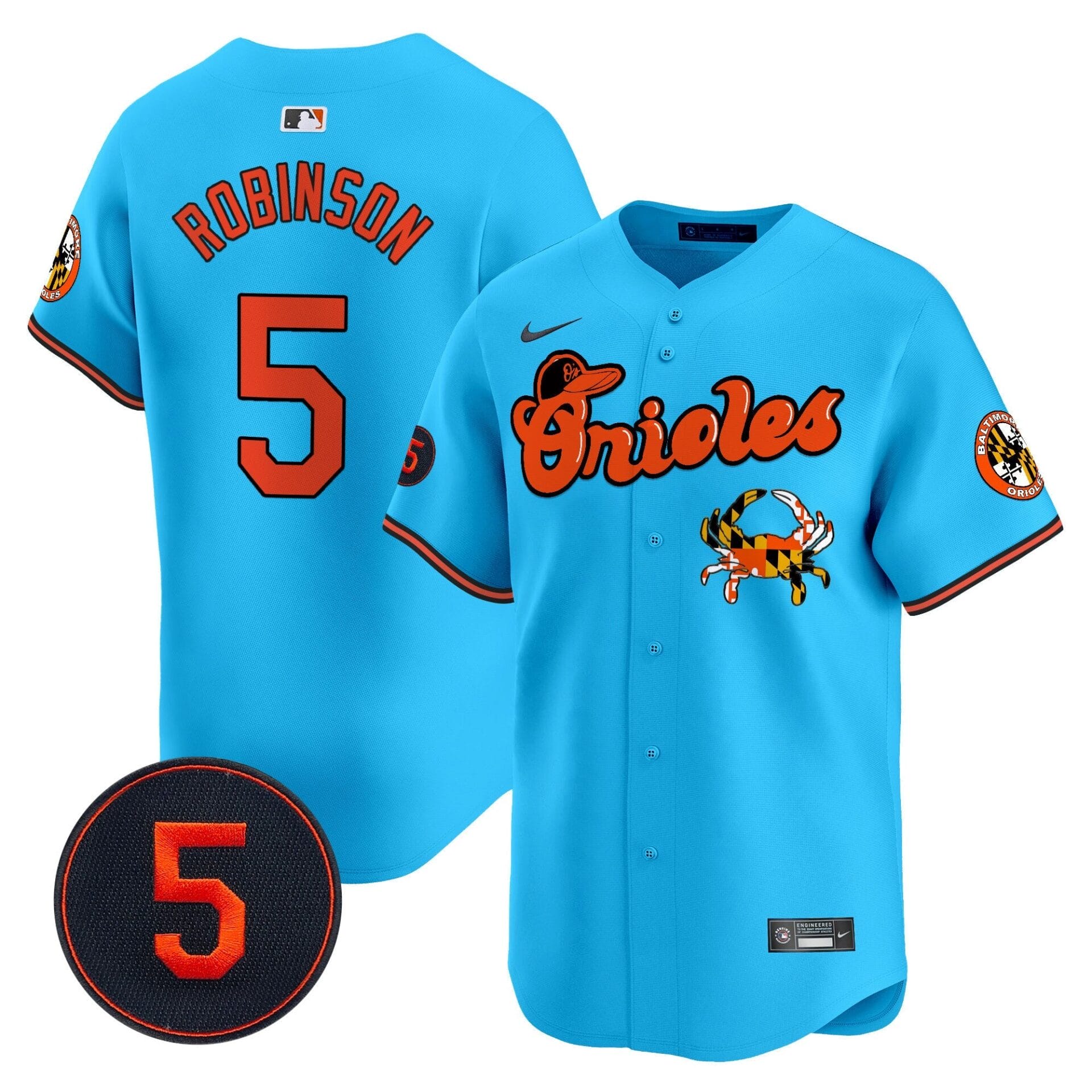 Baltimore Orioles Robinson Patch Vapor Premier Limited Jersey V6 - All Stitched - Image 34