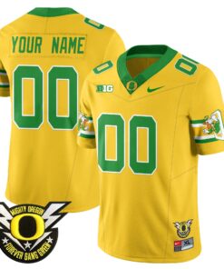 Alternative view of Oregon Ducks 2024 Forever Gang Green Custom Jersey - All Stitched
