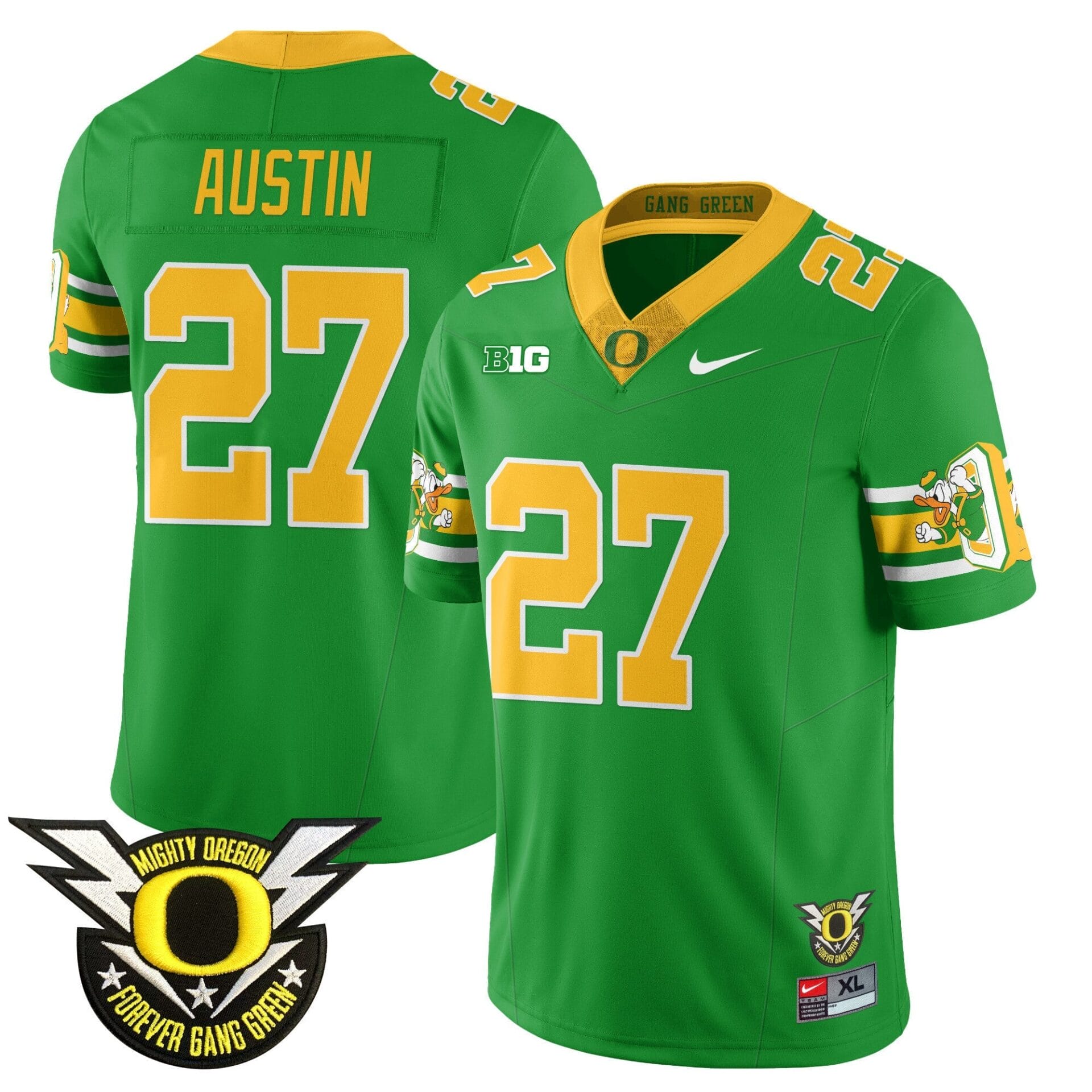 Oregon Ducks 2024 Forever Gang Green Jersey - All Stitched - Image 14