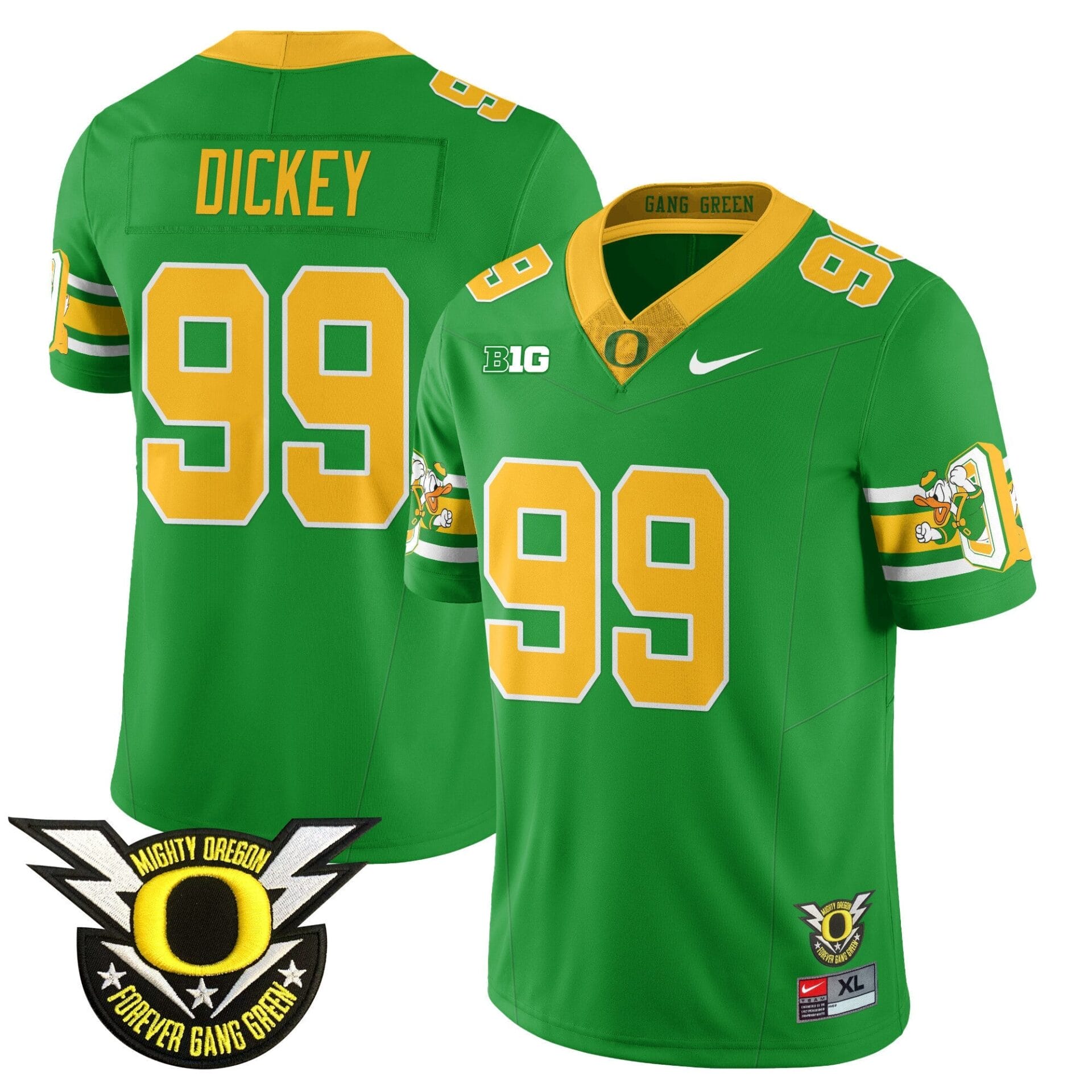 Oregon Ducks 2024 Forever Gang Green Jersey - All Stitched - Image 15