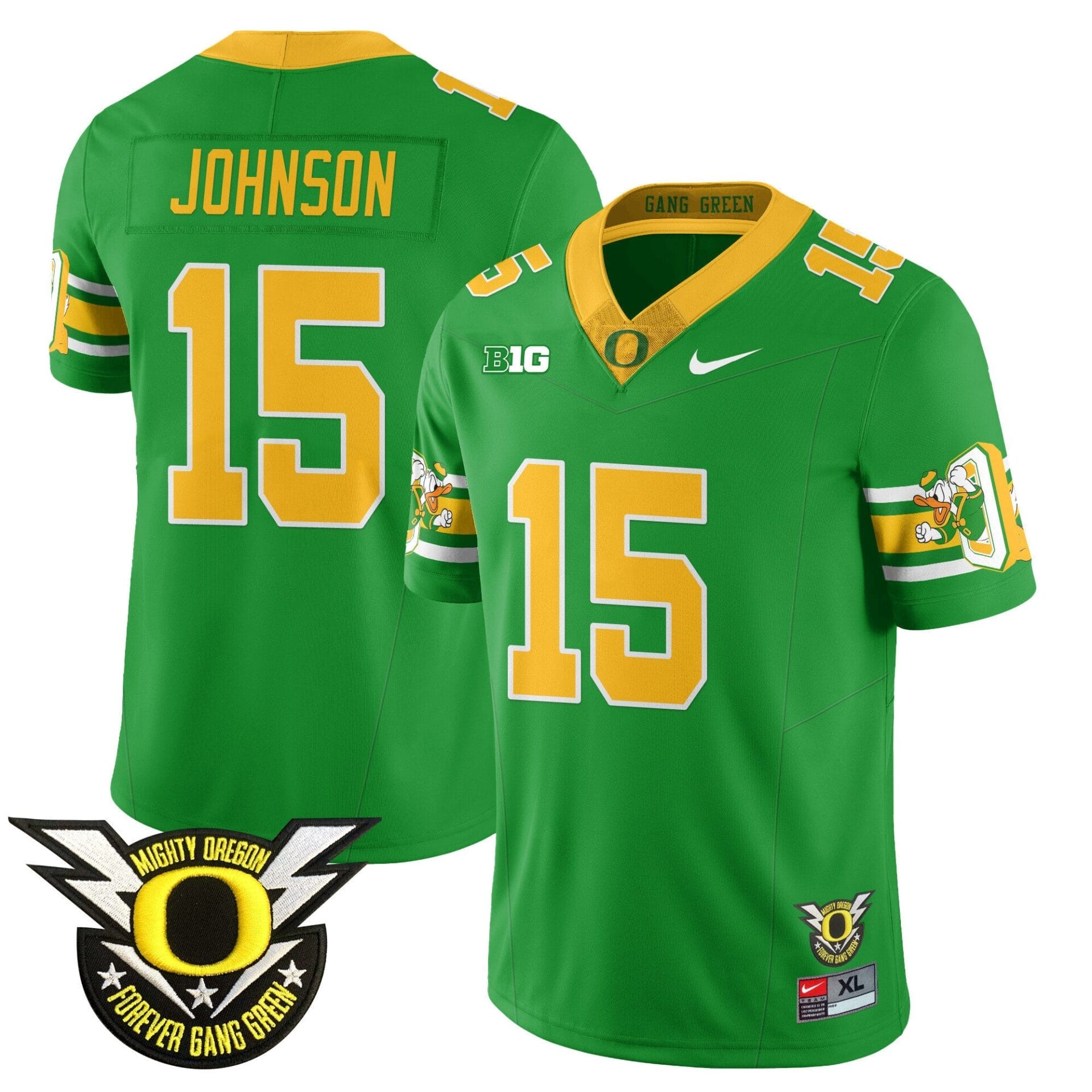 Oregon Ducks 2024 Forever Gang Green Jersey - All Stitched - Image 12