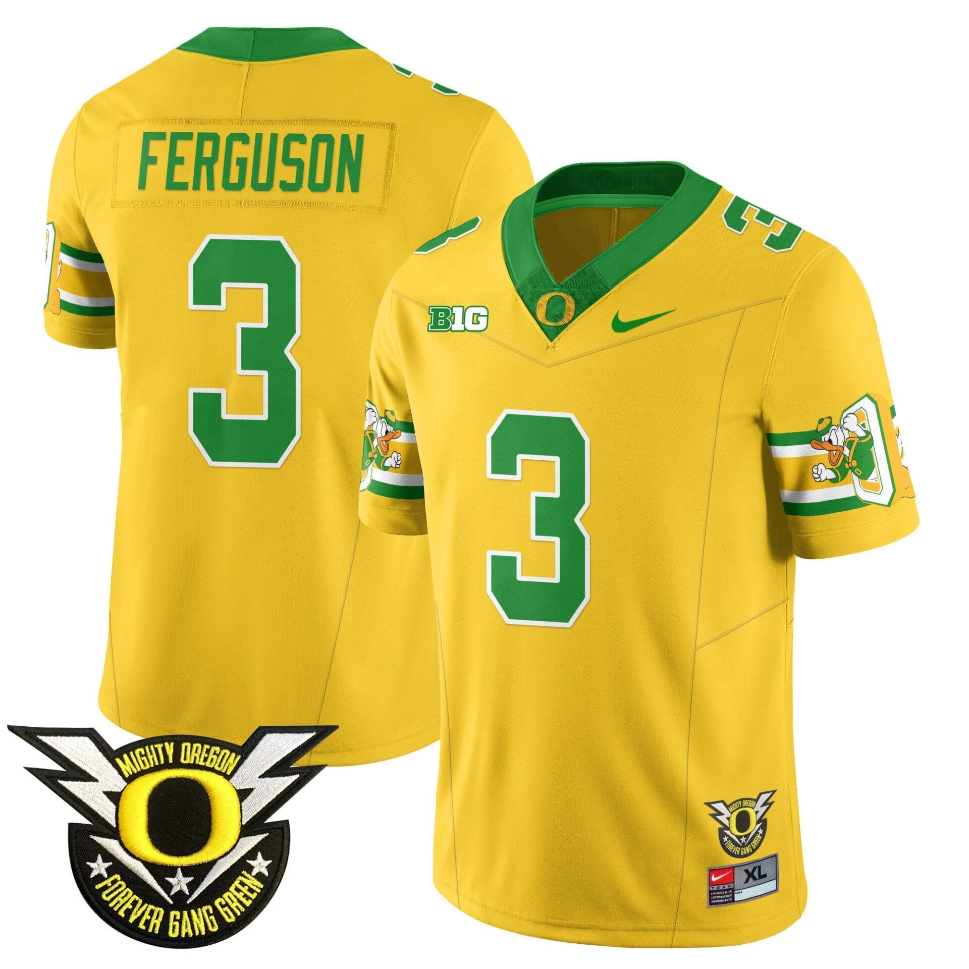 Oregon Ducks 2024 Forever Gang Green Jersey - All Stitched - Image 21