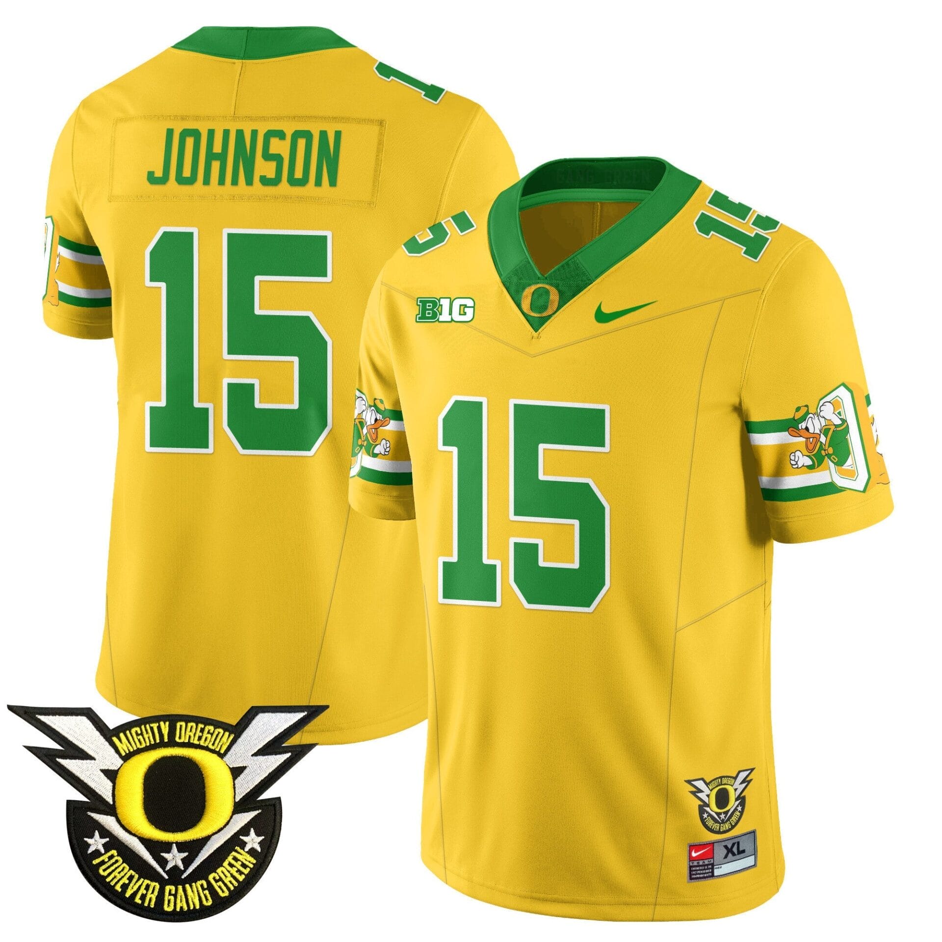 Oregon Ducks 2024 Forever Gang Green Jersey - All Stitched - Image 20