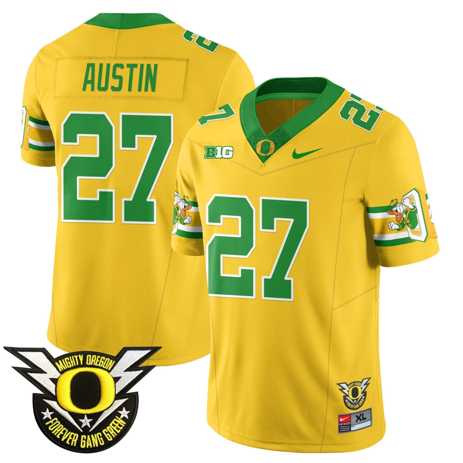 Oregon Ducks 2024 Forever Gang Green Jersey - All Stitched - Image 22