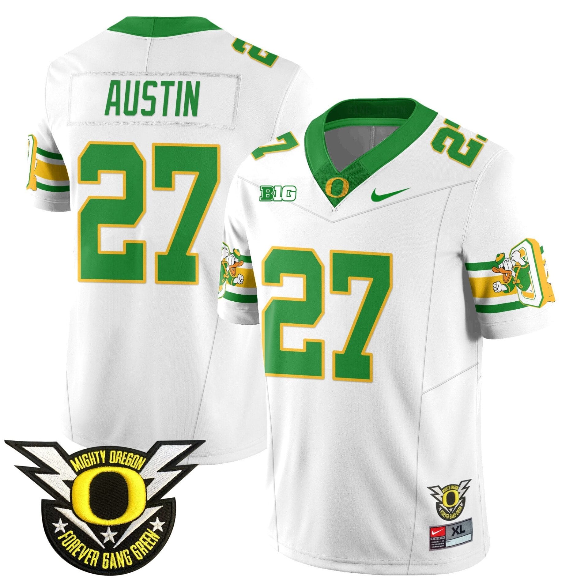 Oregon Ducks 2024 Forever Gang Green Jersey - All Stitched - Image 30