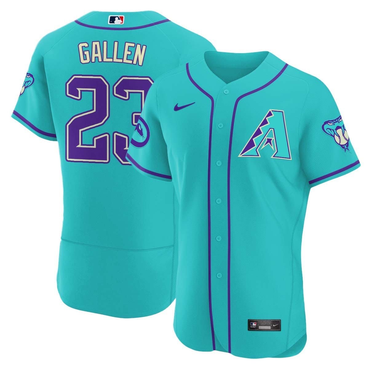 2024 Arizona Diamondbacks Teal Purple Jersey - All Stitched - Image 20