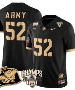 Alternative view of Army Black Knights 2023 CIC Trophy Champion Patch Jersey - All Stitched