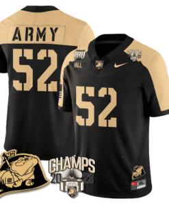 Army Black Knights 2023 CIC Trophy Champion Patch Jersey - All Stitched