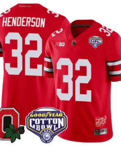Alternative view of Ohio State Buckeyes Good Year Cotton Bowl Patch Jersey - All Stitched