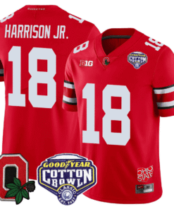 Ohio State Buckeyes Good Year Cotton Bowl Patch Jersey - All Stitched