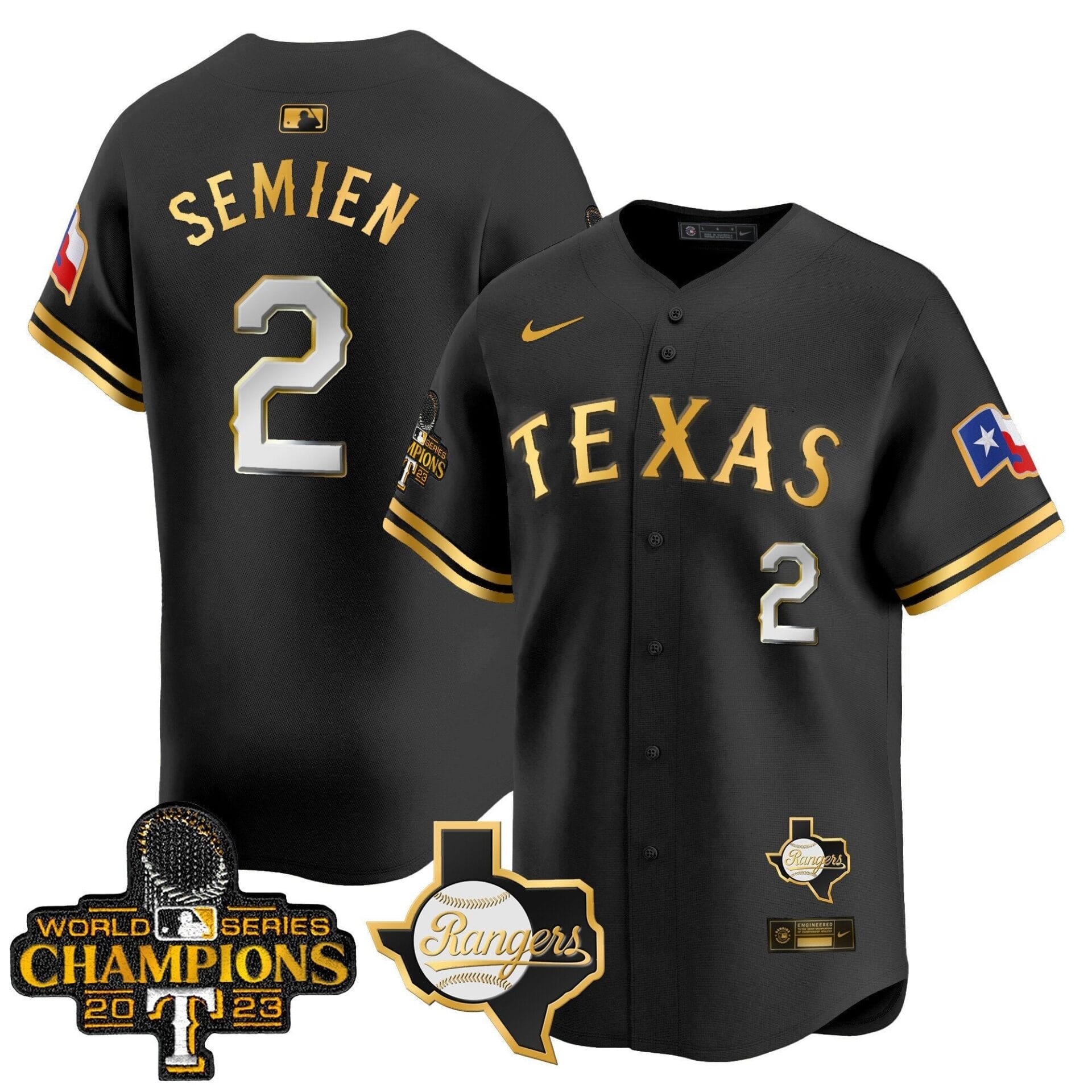 Texas Rangers World Series Champions Vapor Premier Limited Jersey V2 - All Stitched - Image 2