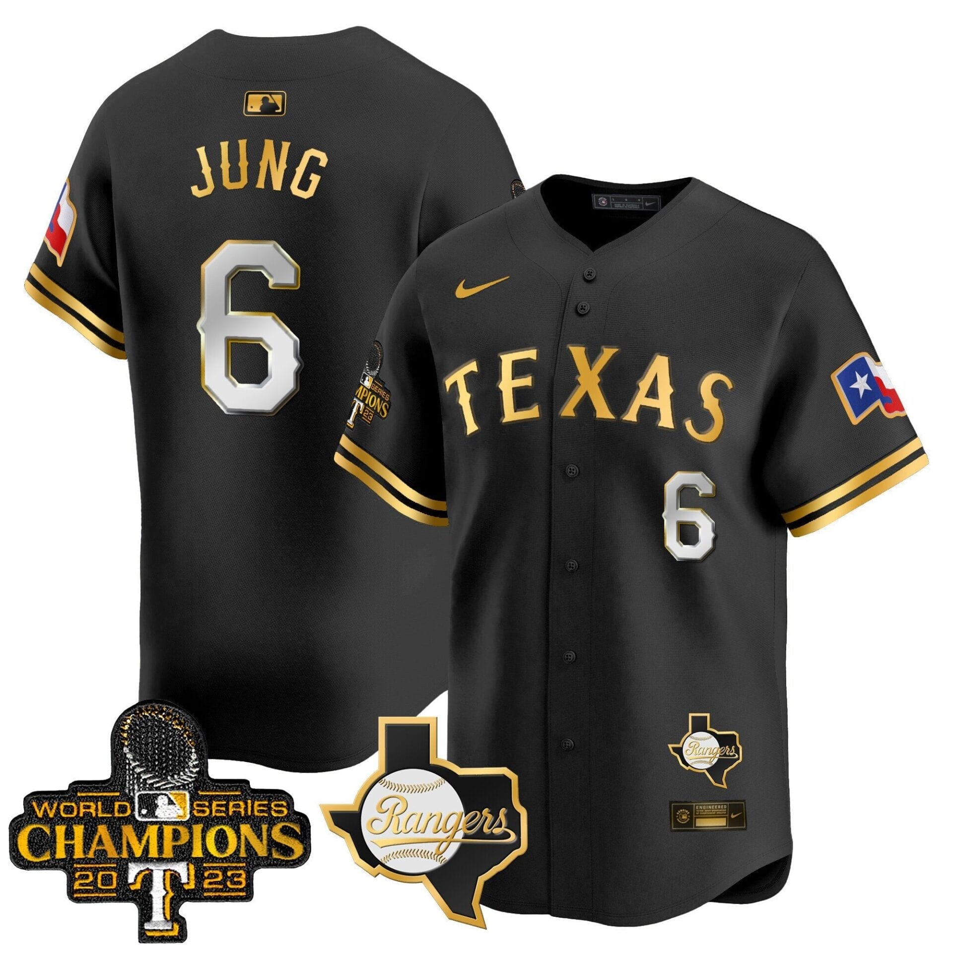 Texas Rangers World Series Champions Vapor Premier Limited Jersey V2 - All Stitched - Image 5