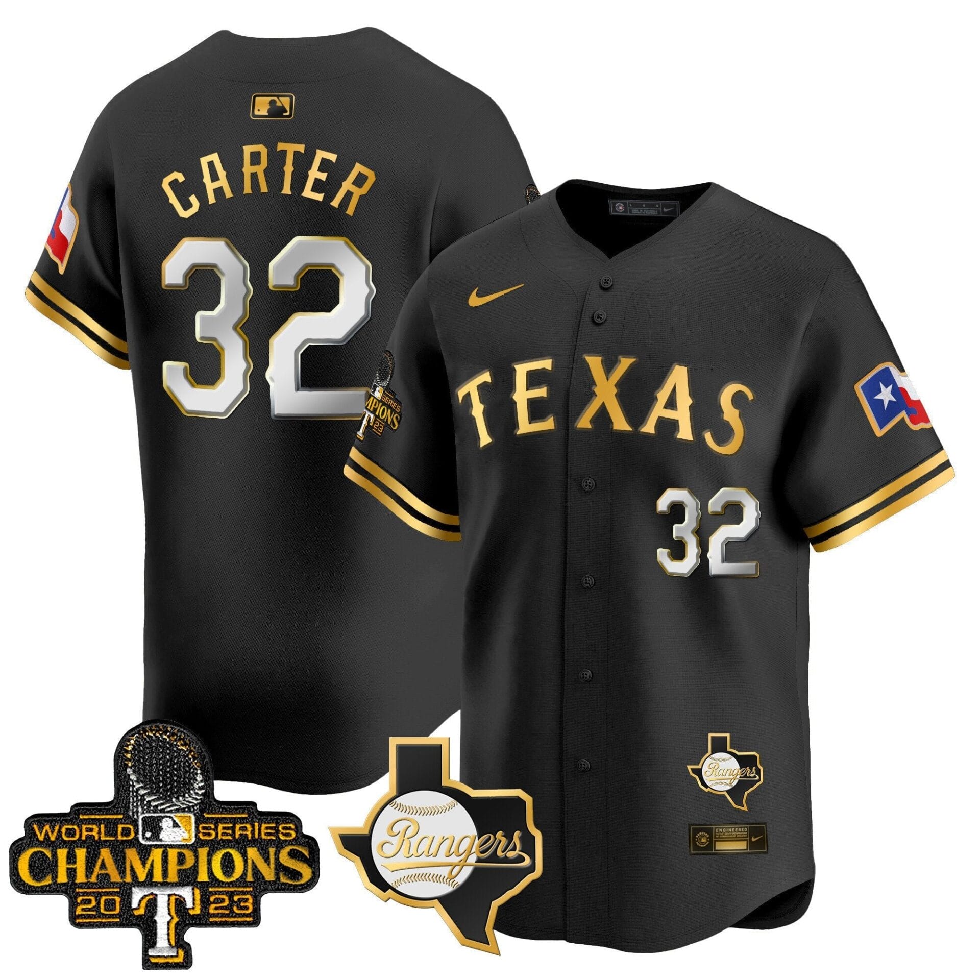 Texas Rangers World Series Champions Vapor Premier Limited Jersey V2 - All Stitched - Image 6