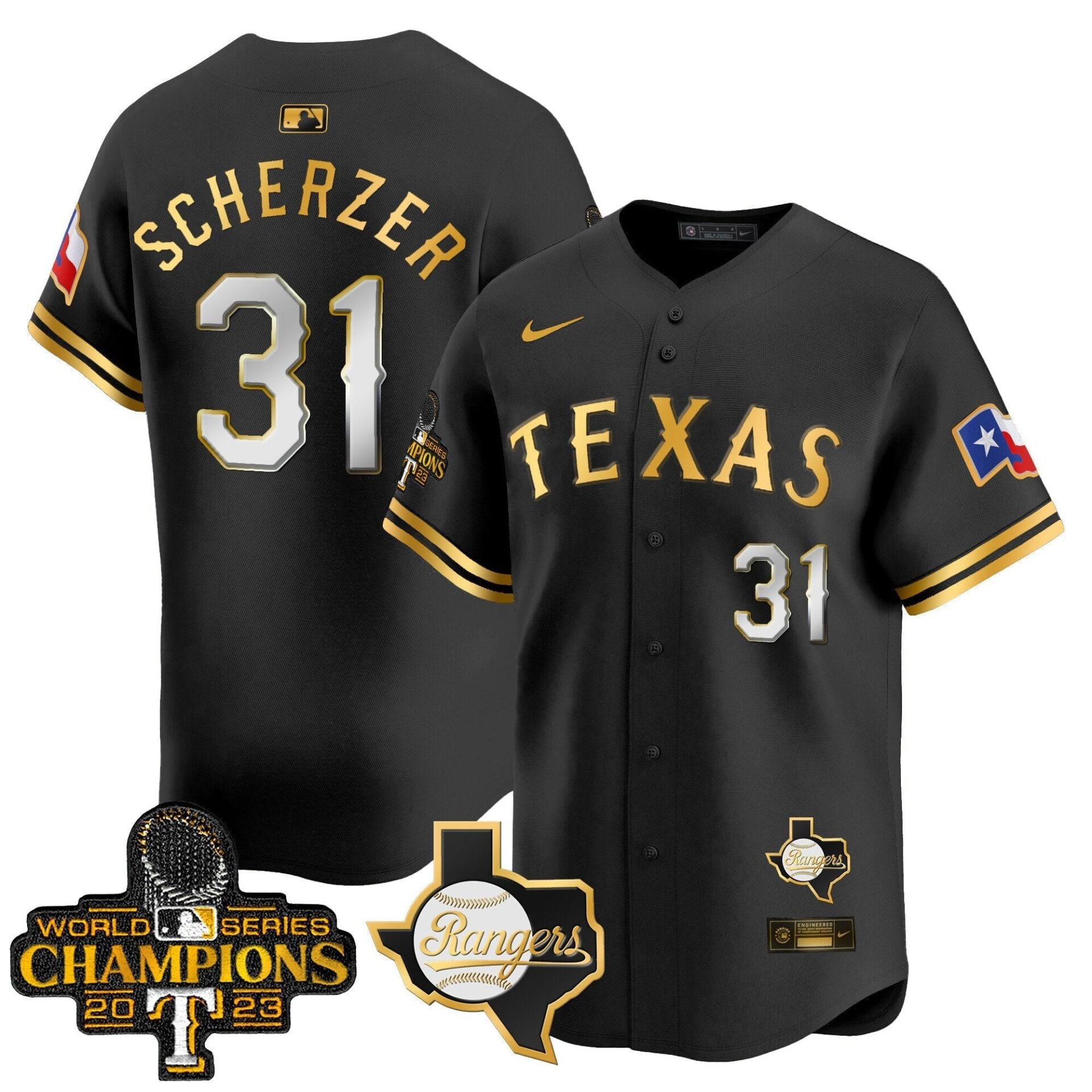 Texas Rangers World Series Champions Vapor Premier Limited Jersey V2 - All Stitched - Image 8
