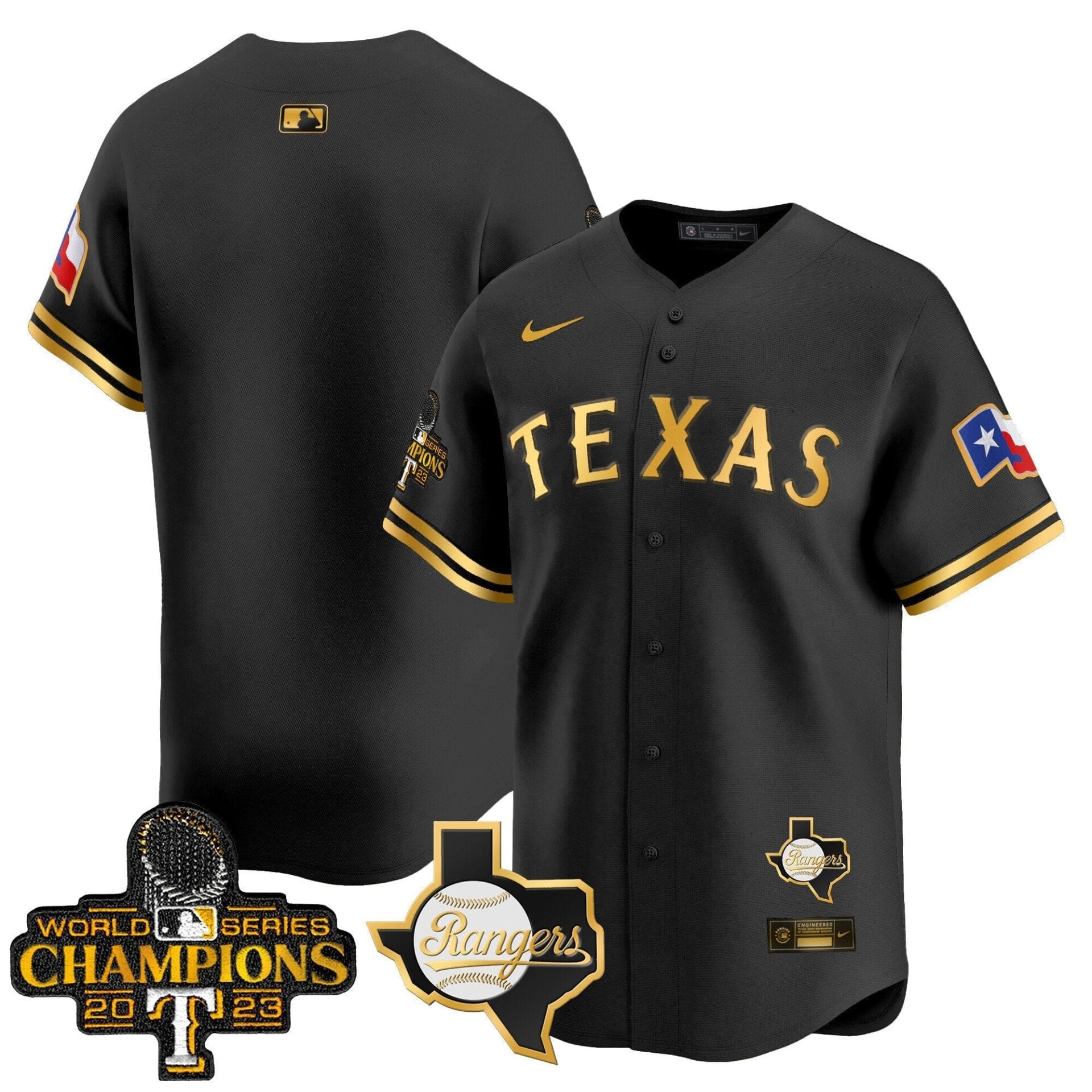 Texas Rangers World Series Champions Vapor Premier Limited Jersey V2 - All Stitched - Image 9