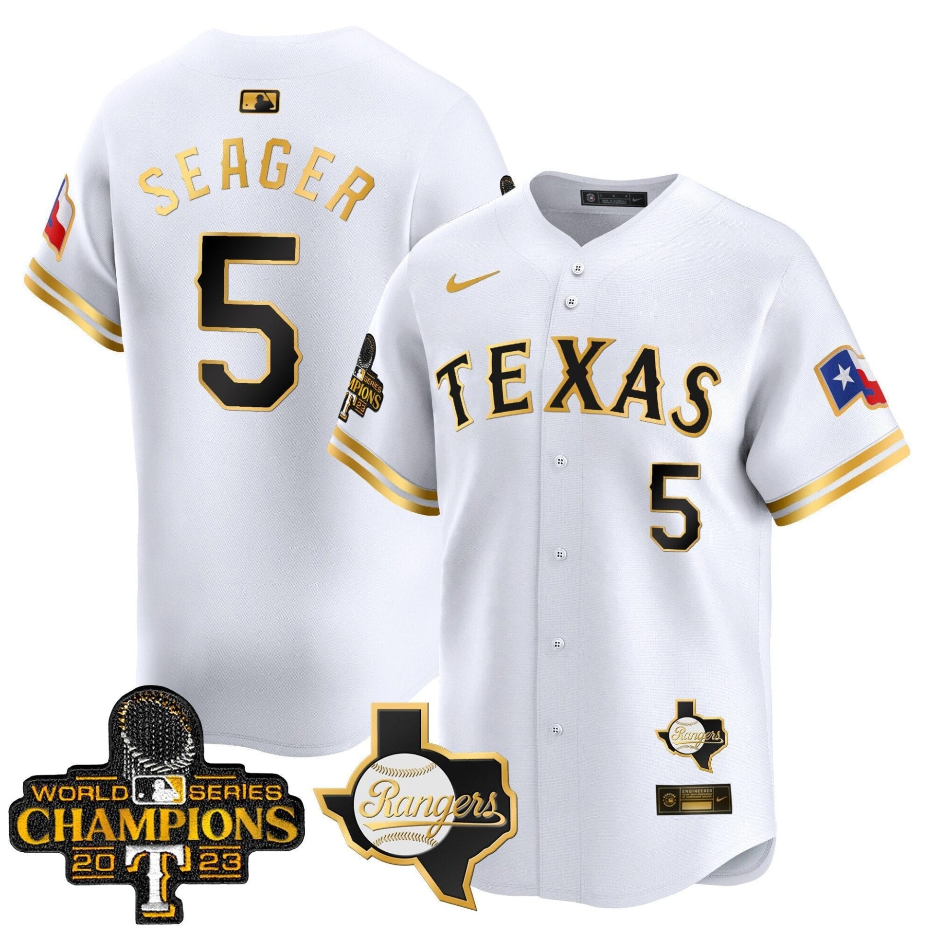 Texas Rangers World Series Champions Vapor Premier Limited Jersey V2 - All Stitched - Image 10