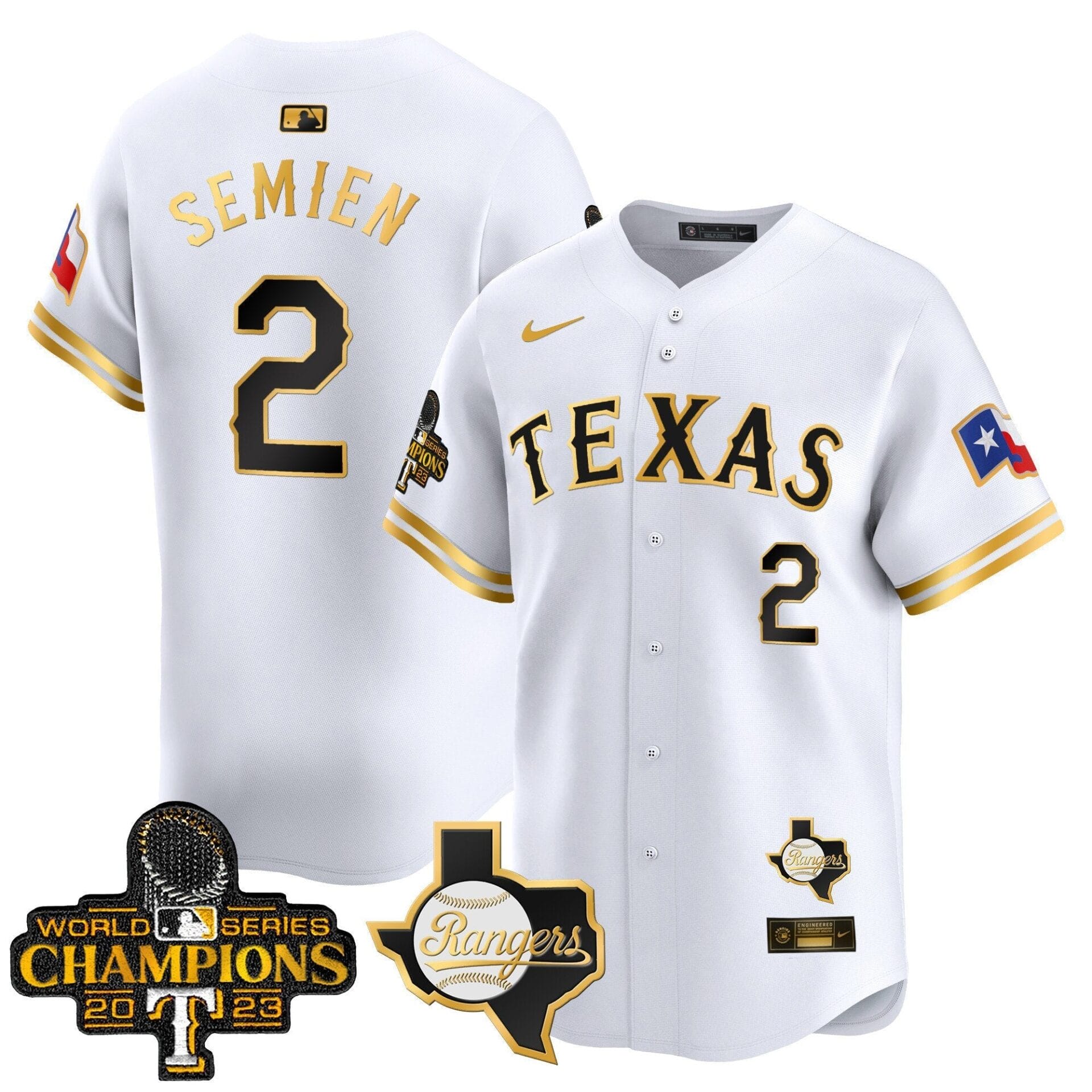 Texas Rangers World Series Champions Vapor Premier Limited Jersey V2 - All Stitched - Image 11