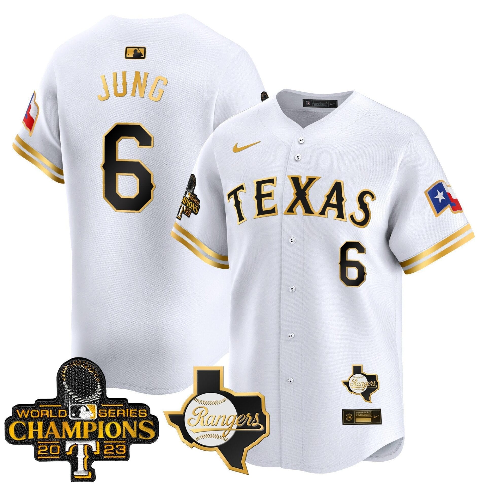 Texas Rangers World Series Champions Vapor Premier Limited Jersey V2 - All Stitched - Image 14