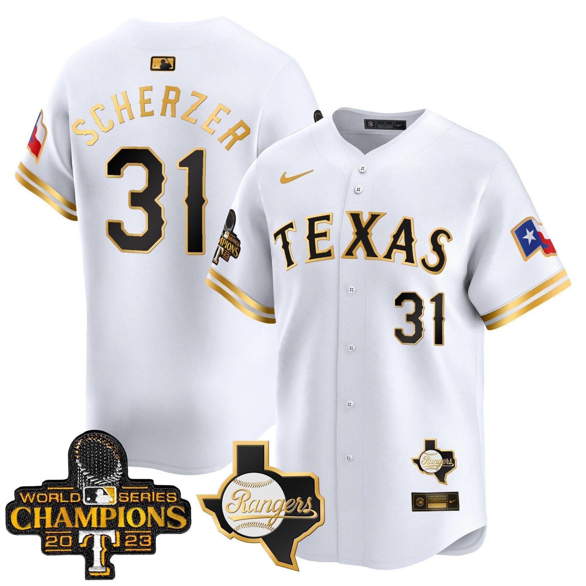 Texas Rangers World Series Champions Vapor Premier Limited Jersey V2 - All Stitched - Image 17
