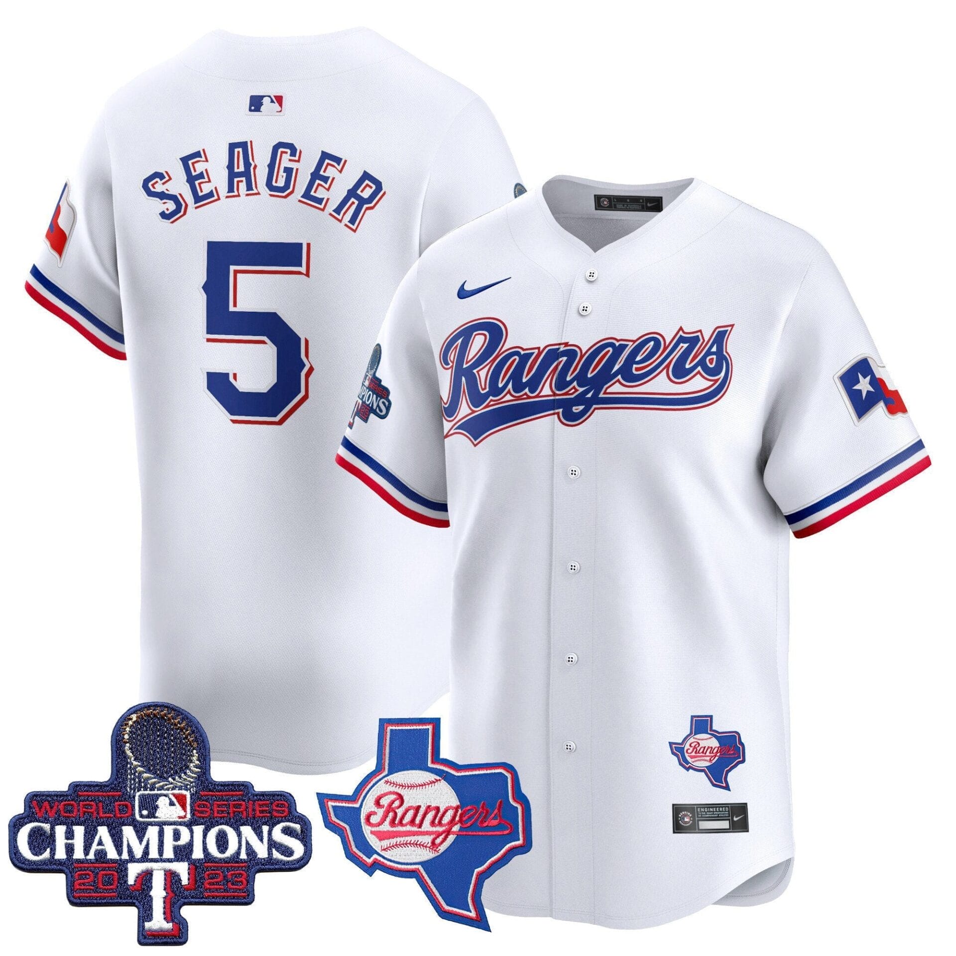 Texas Rangers World Series Champions Vapor Premier Limited Jersey V2 - All Stitched - Image 19