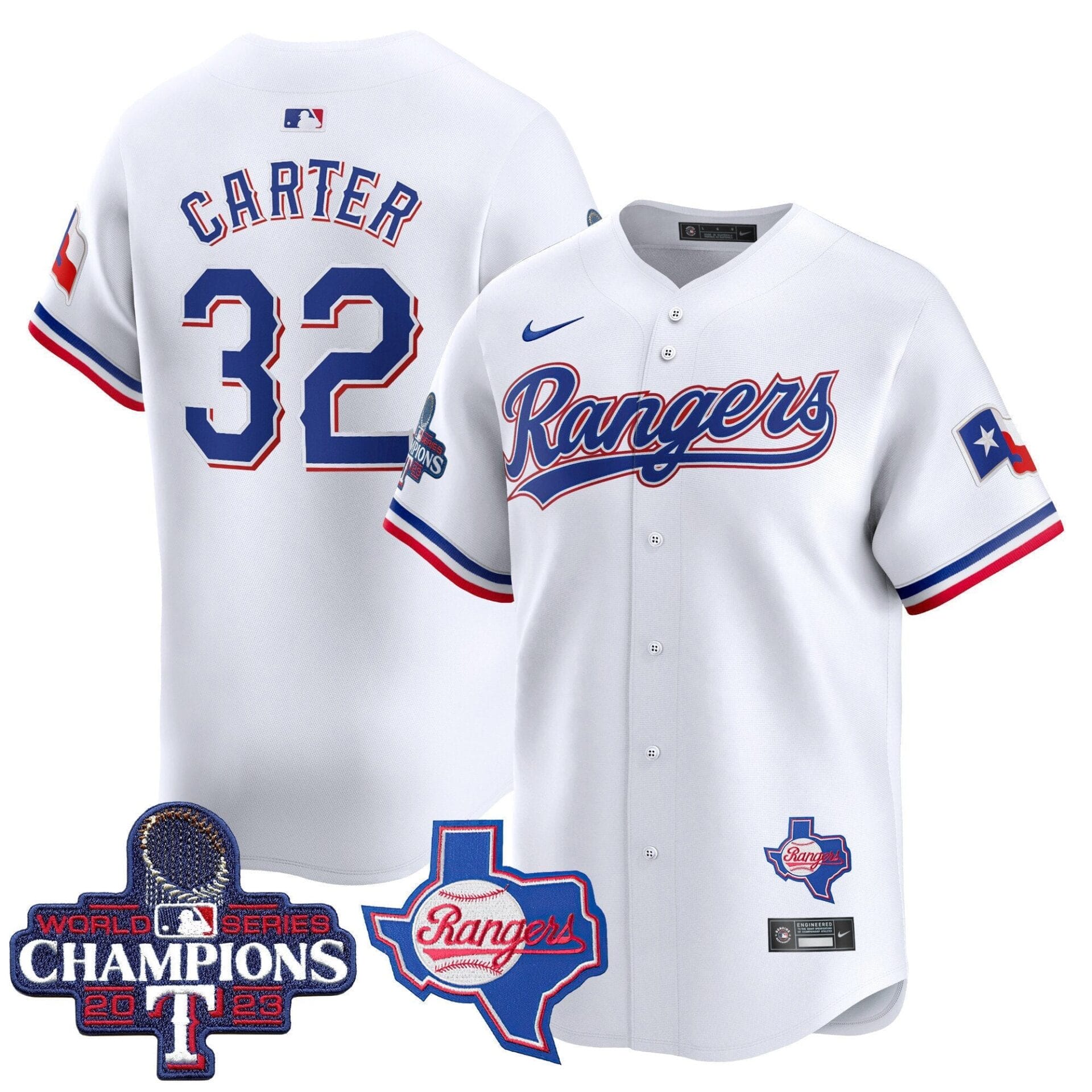 Texas Rangers World Series Champions Vapor Premier Limited Jersey V2 - All Stitched - Image 24