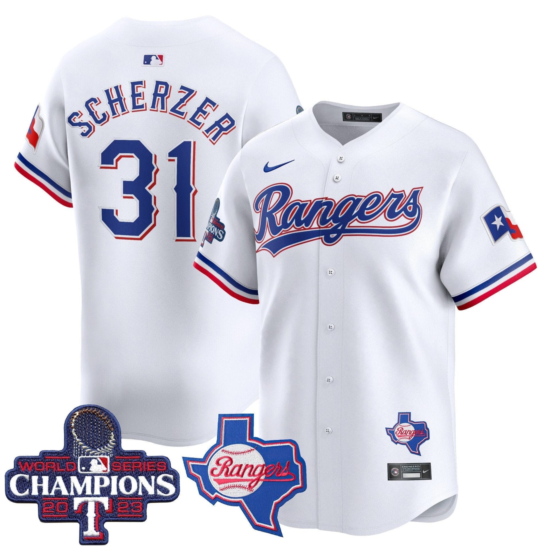 Texas Rangers World Series Champions Vapor Premier Limited Jersey V2 - All Stitched - Image 26