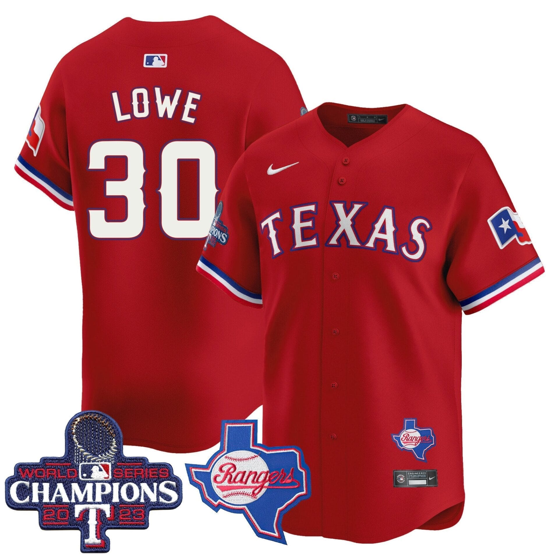 Texas Rangers World Series Champions Vapor Premier Limited Jersey V2 - All Stitched - Image 30