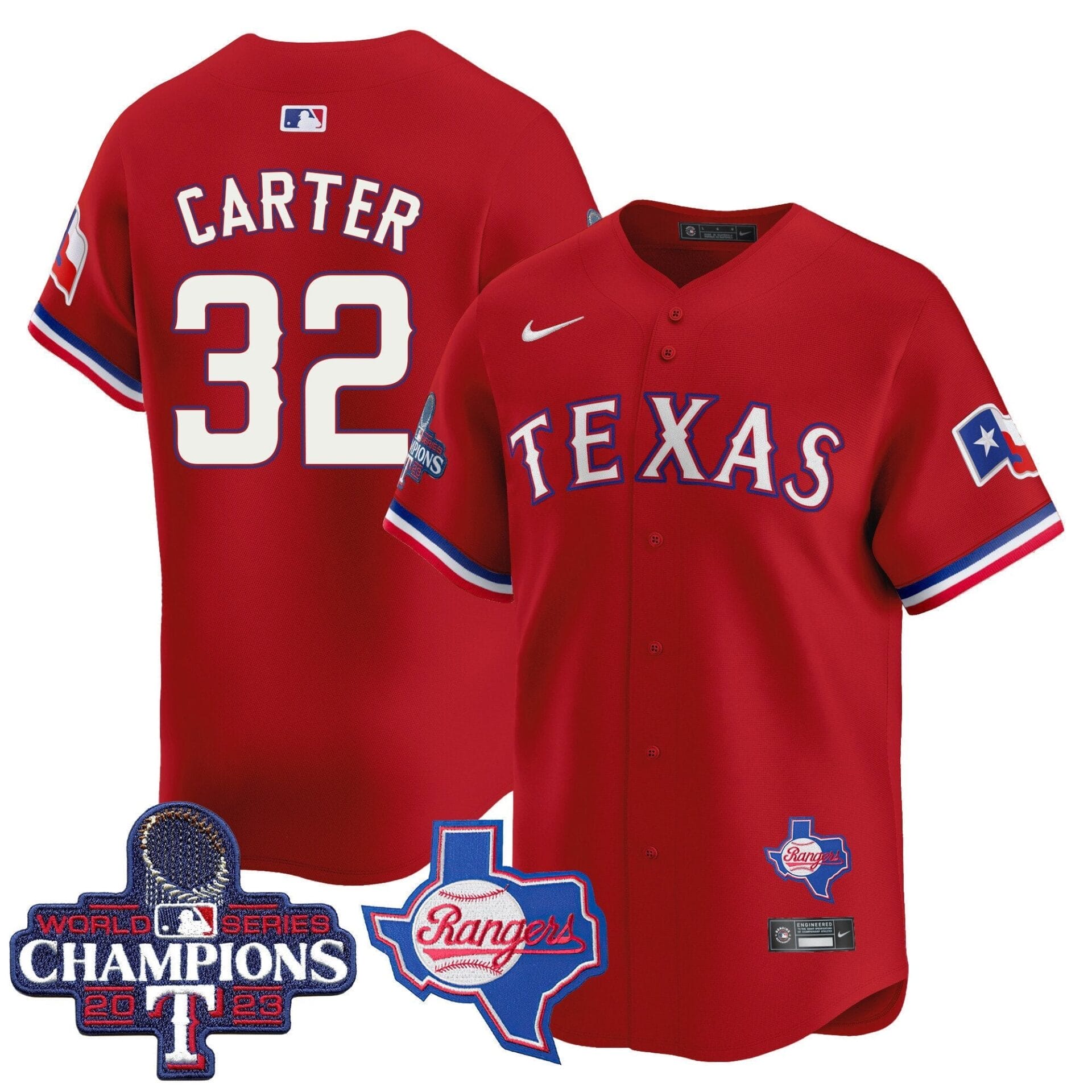 Texas Rangers World Series Champions Vapor Premier Limited Jersey V2 - All Stitched - Image 33