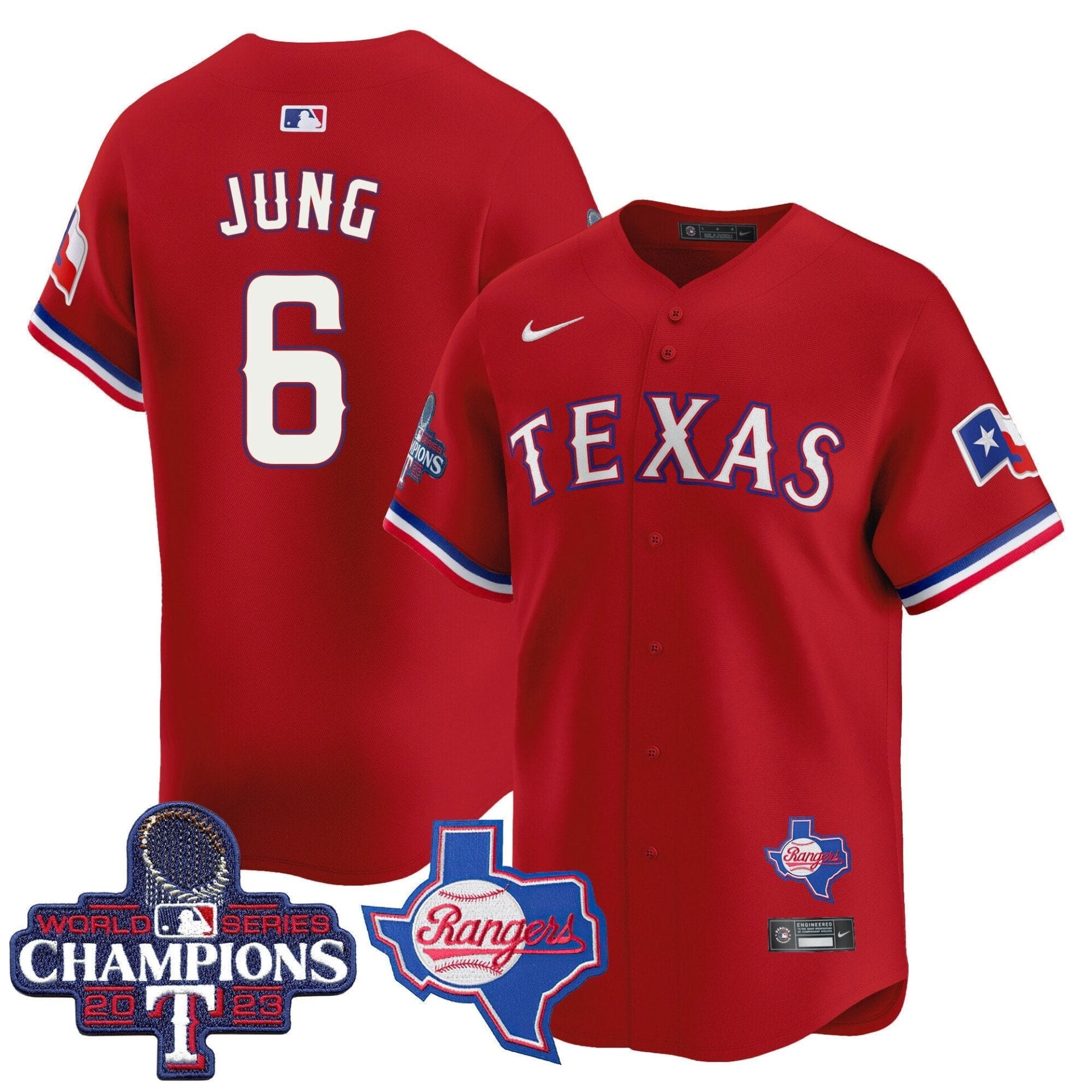 Texas Rangers World Series Champions Vapor Premier Limited Jersey V2 - All Stitched - Image 32