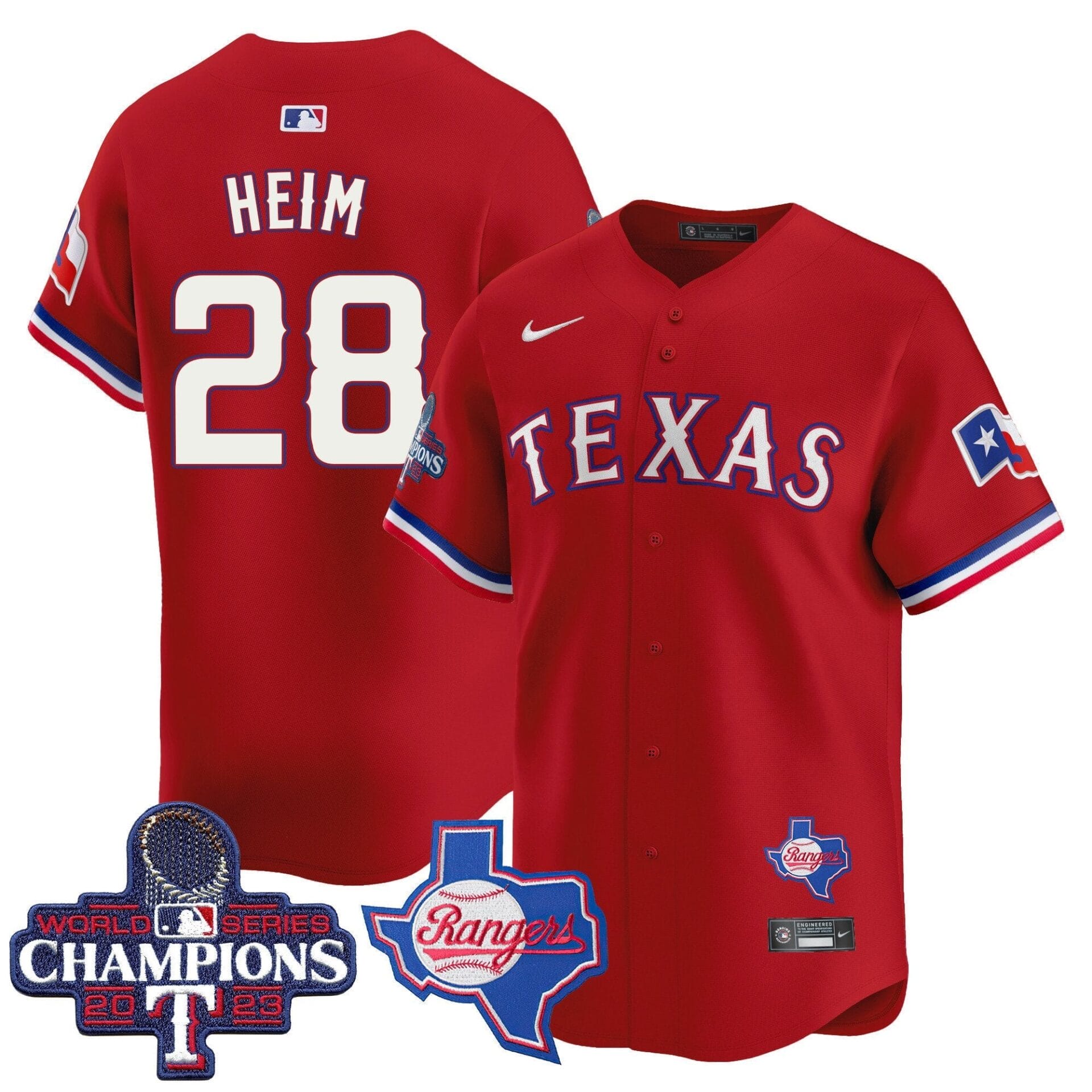 Texas Rangers World Series Champions Vapor Premier Limited Jersey V2 - All Stitched - Image 34