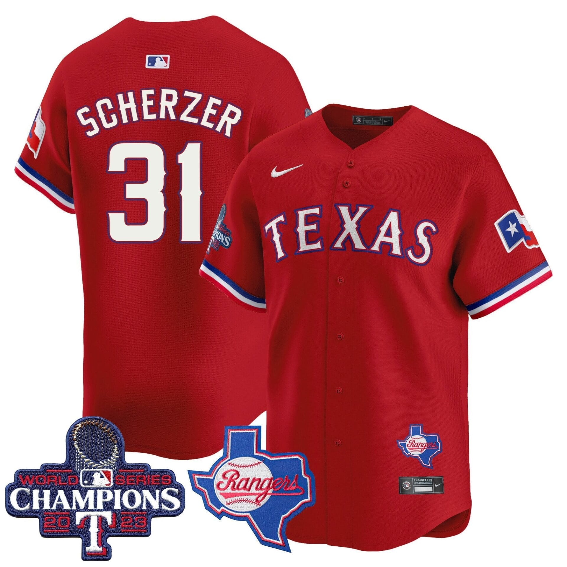 Texas Rangers World Series Champions Vapor Premier Limited Jersey V2 - All Stitched - Image 35