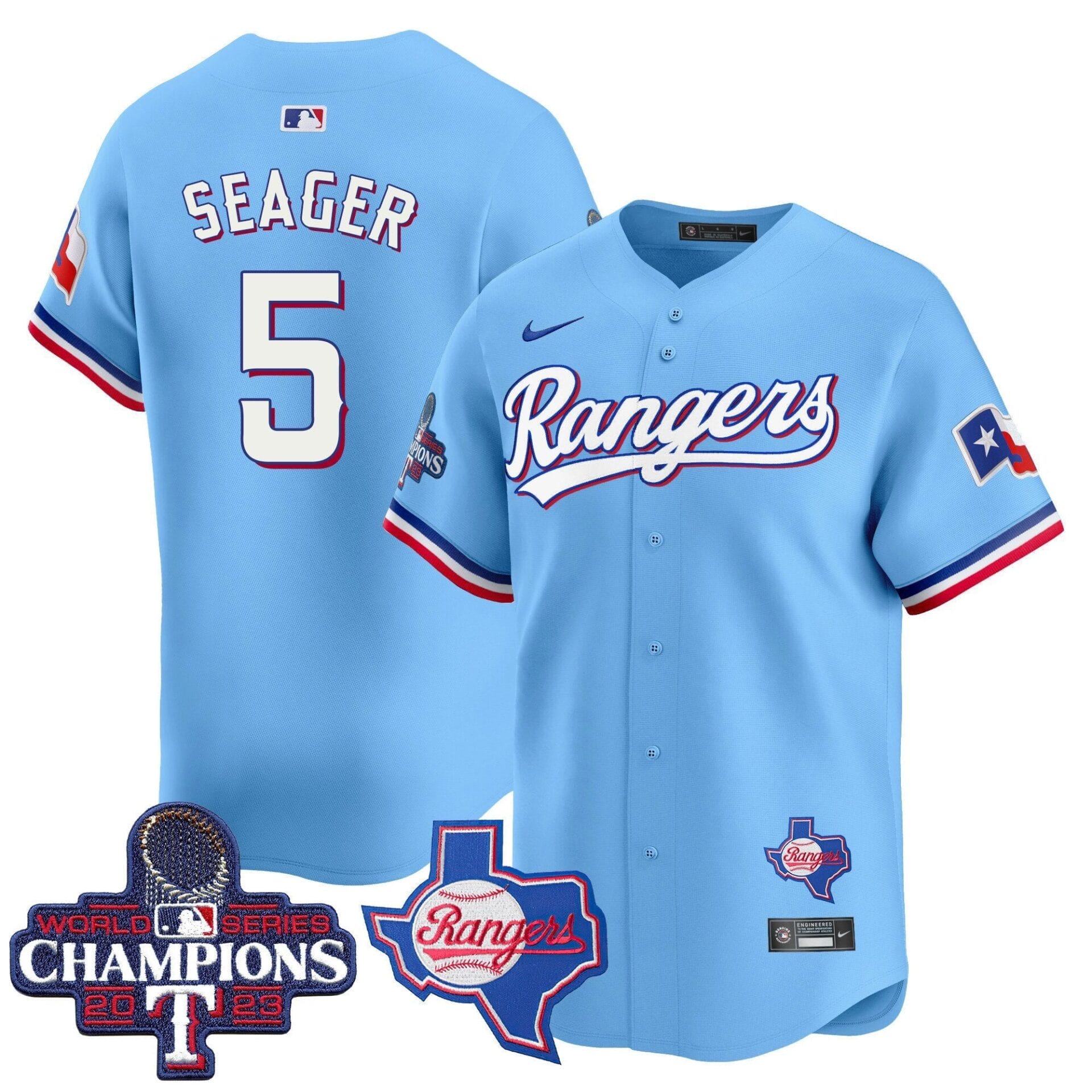 Texas Rangers World Series Champions Vapor Premier Limited Jersey V2 - All Stitched - Image 37