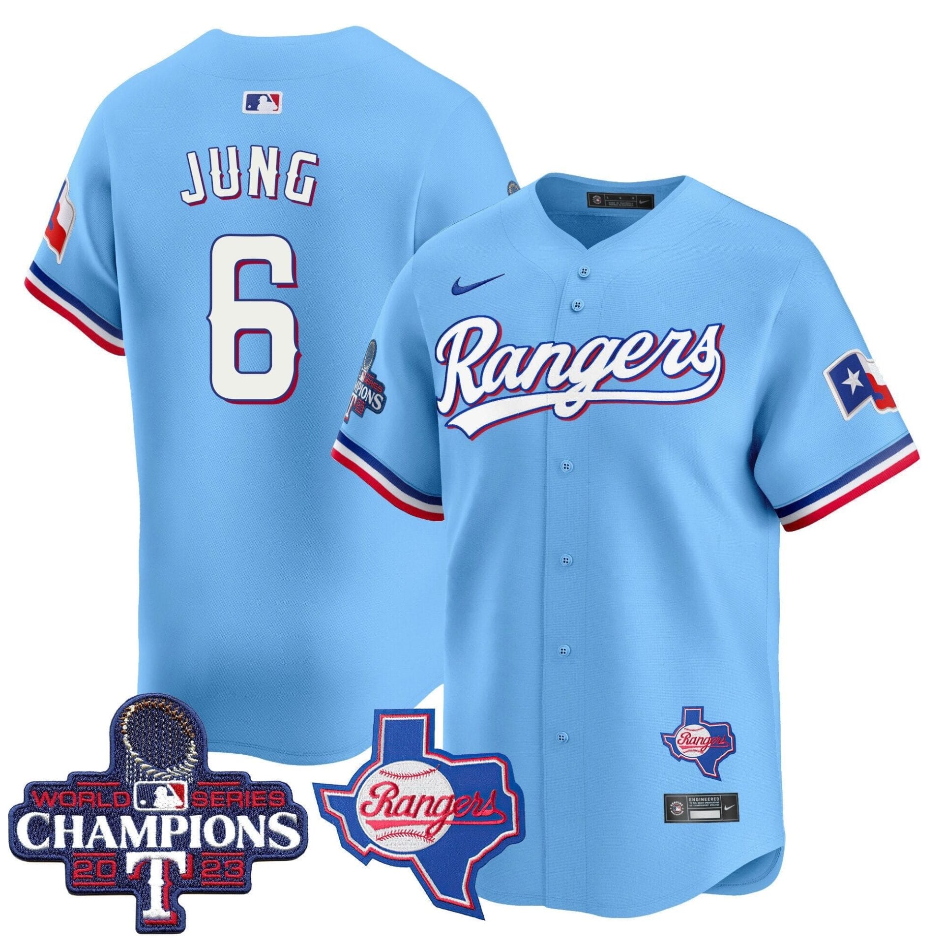 Texas Rangers World Series Champions Vapor Premier Limited Jersey V2 - All Stitched - Image 41
