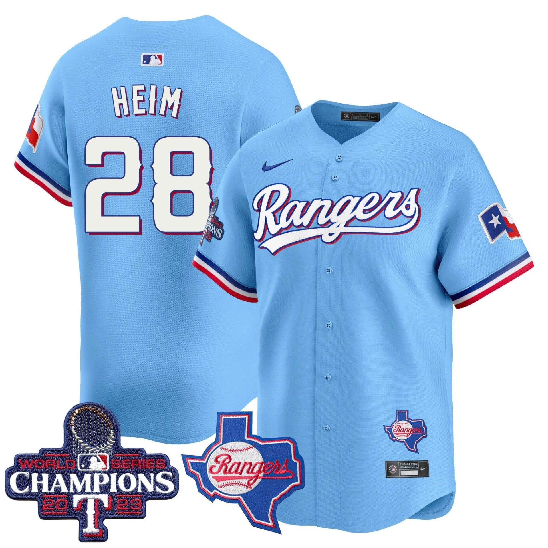 Texas Rangers World Series Champions Vapor Premier Limited Jersey V2 - All Stitched - Image 43