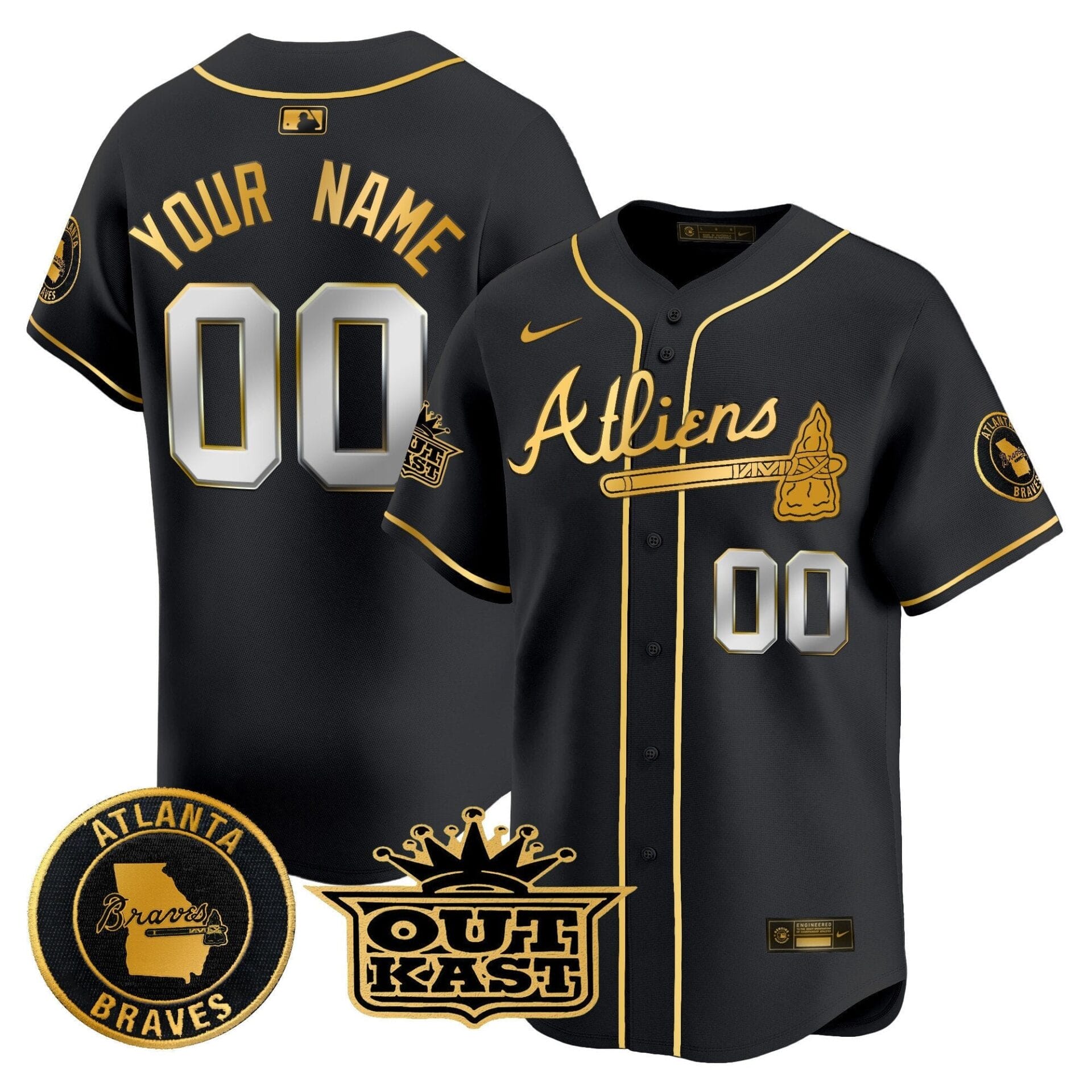 Atlanta Braves Atliens Vapor Premier Limited Custom Jersey - All Stitched - Image 4
