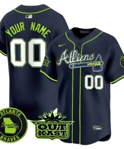 Atlanta Braves Atliens Vapor Premier Limited Custom Jersey - All Stitched